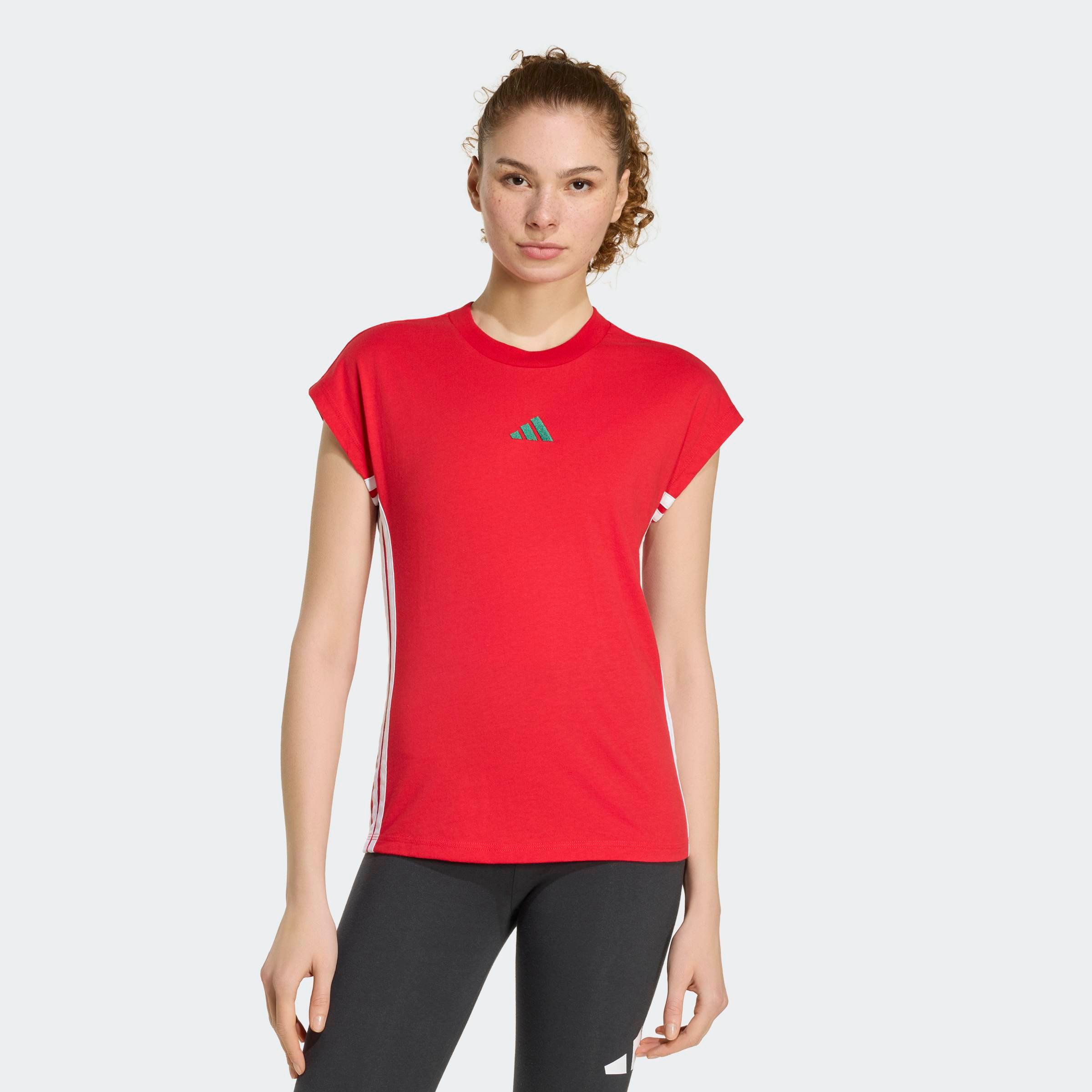 adidas Sportswear T-Shirt »ESSENTIALS 3-STREIFEN SINGLE JERSEY«