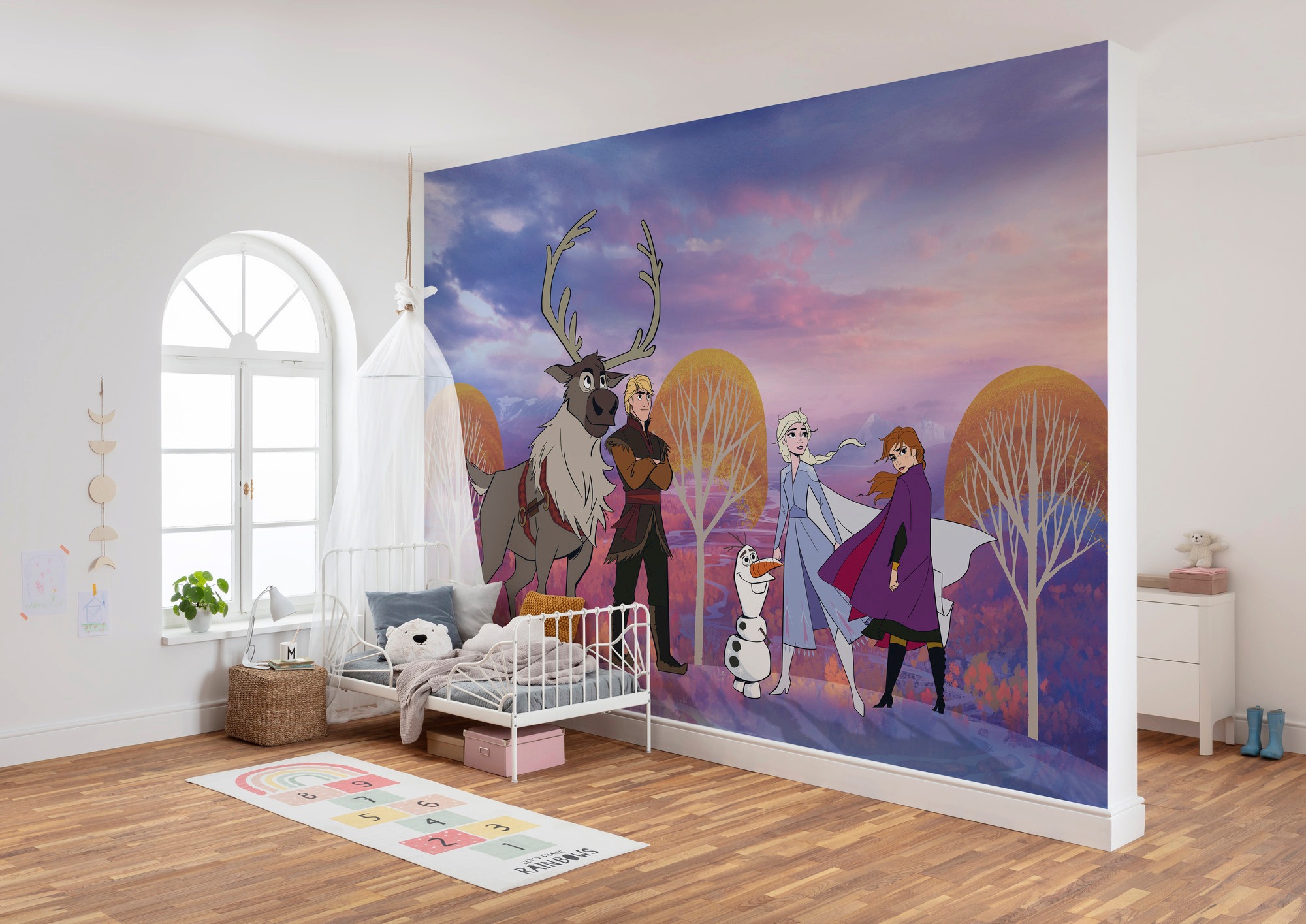 Komar Vliestapete »Digitaldruck Vlies - Frozen Autumn Forest - Größe 400 x 280 cm«, bedruckt, Kinderzimmer