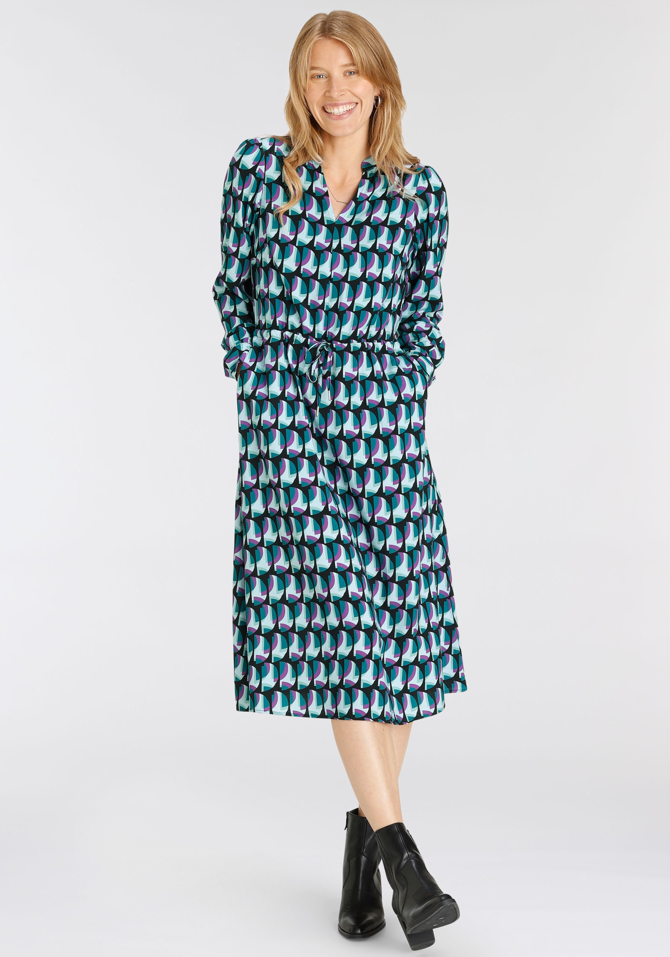 Allover-Print HECHTER kaufen Hemdblusenkleid, OTTO mit PARIS elegantem bei