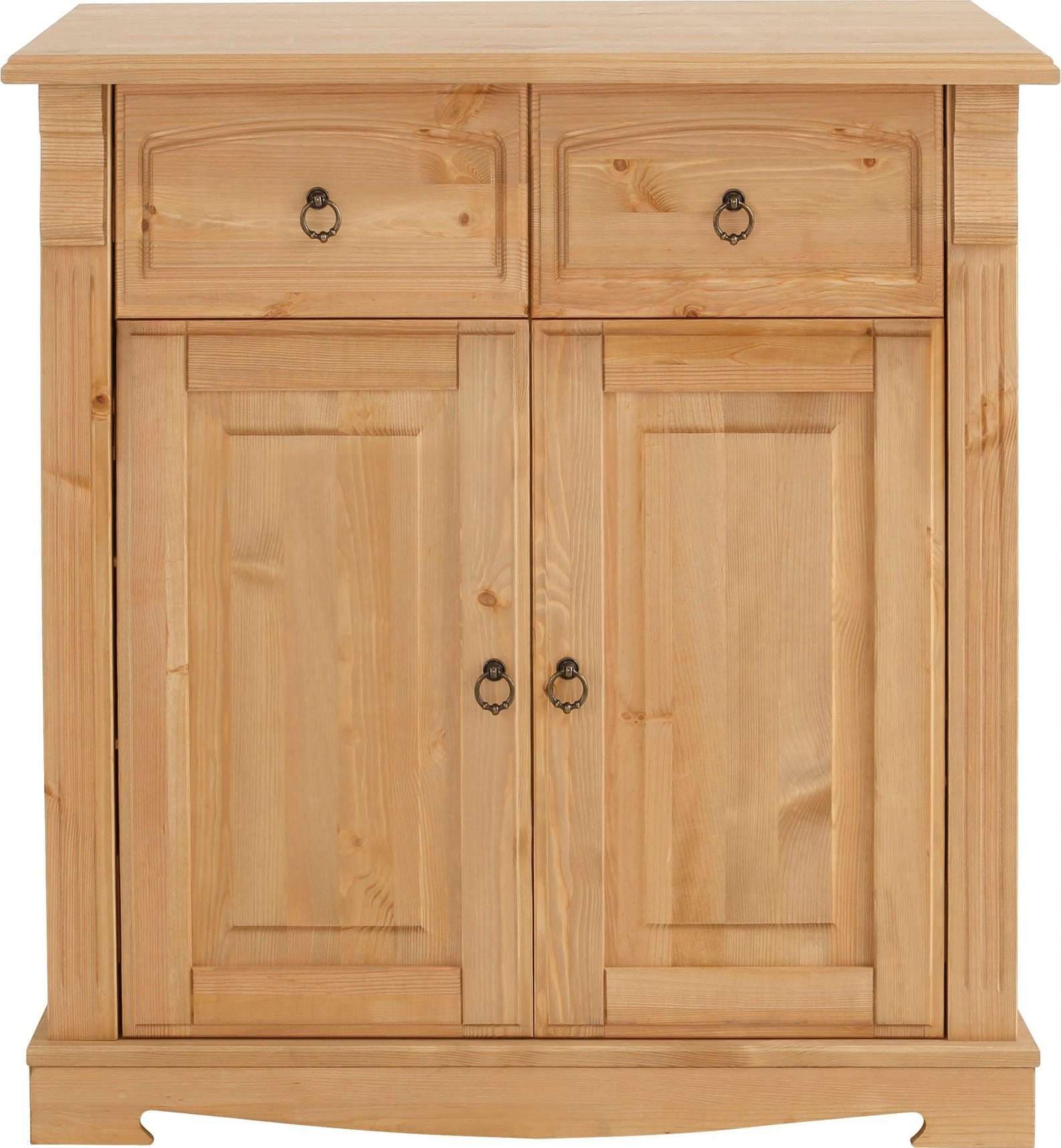 Home affaire Kommode »Anna, Sideboard, Anrichte, Stauraumschrank« B/T/H: 130/40/91 cm,  aus massiver Kiefer, Breite 94 cm, mit Kassettenoptik, FSC®
