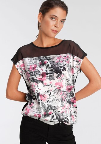 Melrose Shirtbluse, aus Mesh und Satin - NEUE KOLLEKTION kaufen