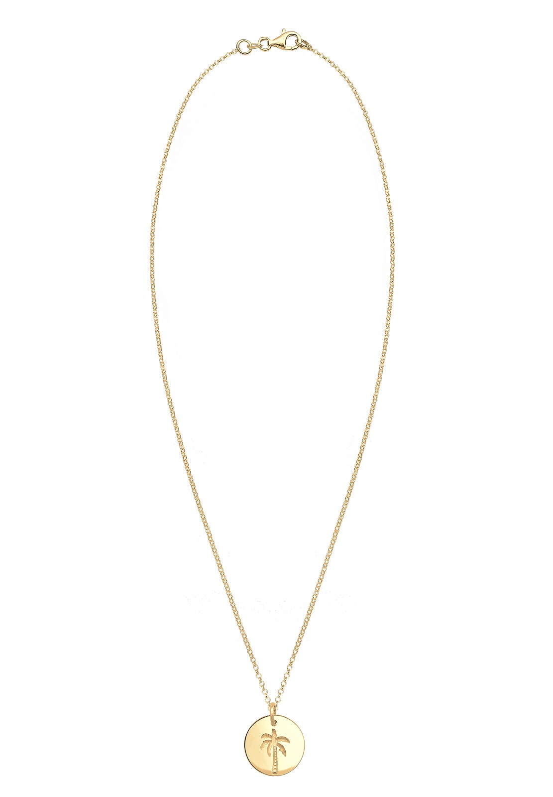 Elli Kette mit Anhänger »Halskette Palme Tropical Flair 925 Sterling Silber«