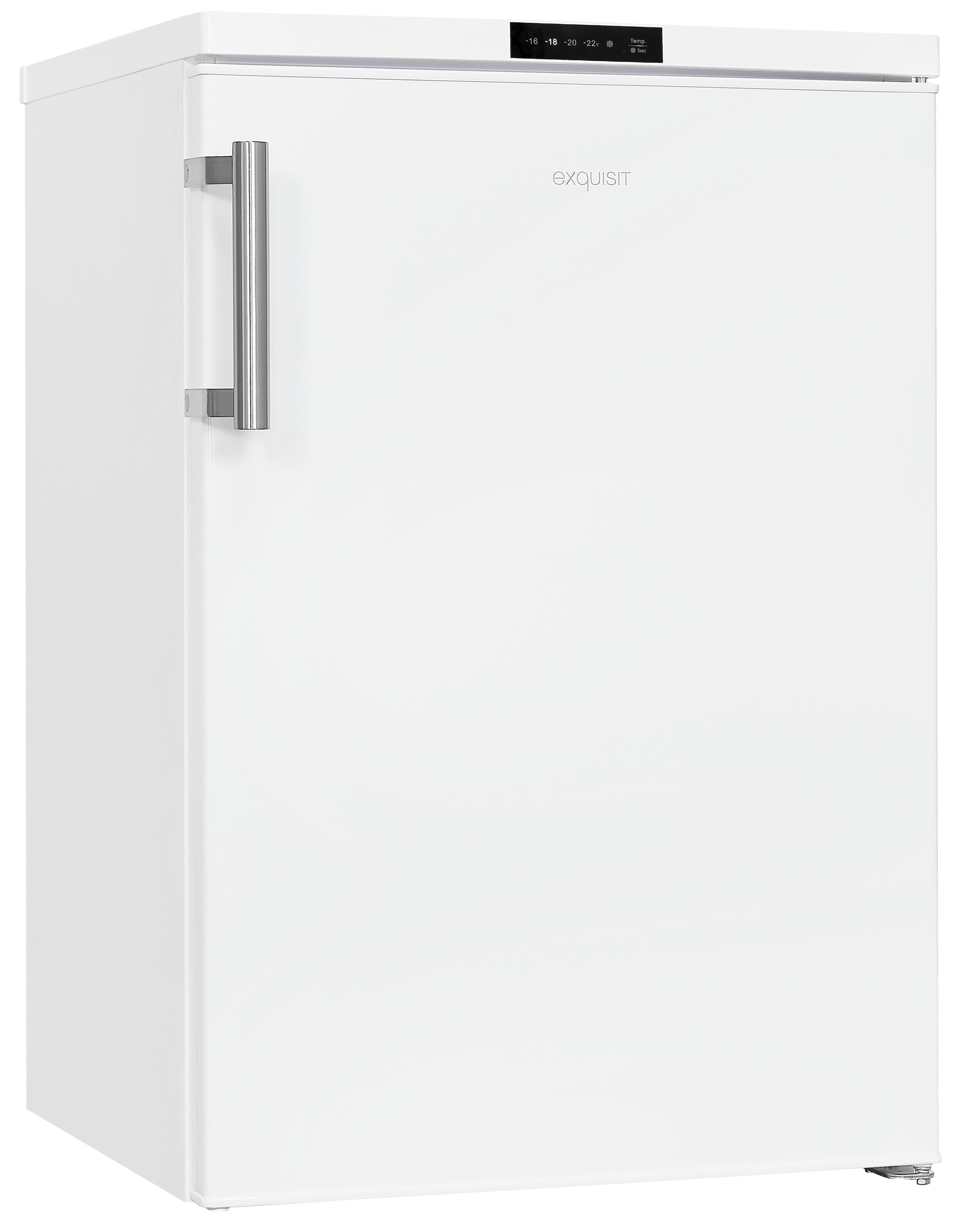 exquisit Gefrierschrank »GS81-HE-010D weiss«, 85,0 cm hoch, 56,0 cm breit, Tiefkühlschrank klein 85 L Volumen, Leiser Betrieb, Schnellgefrieren