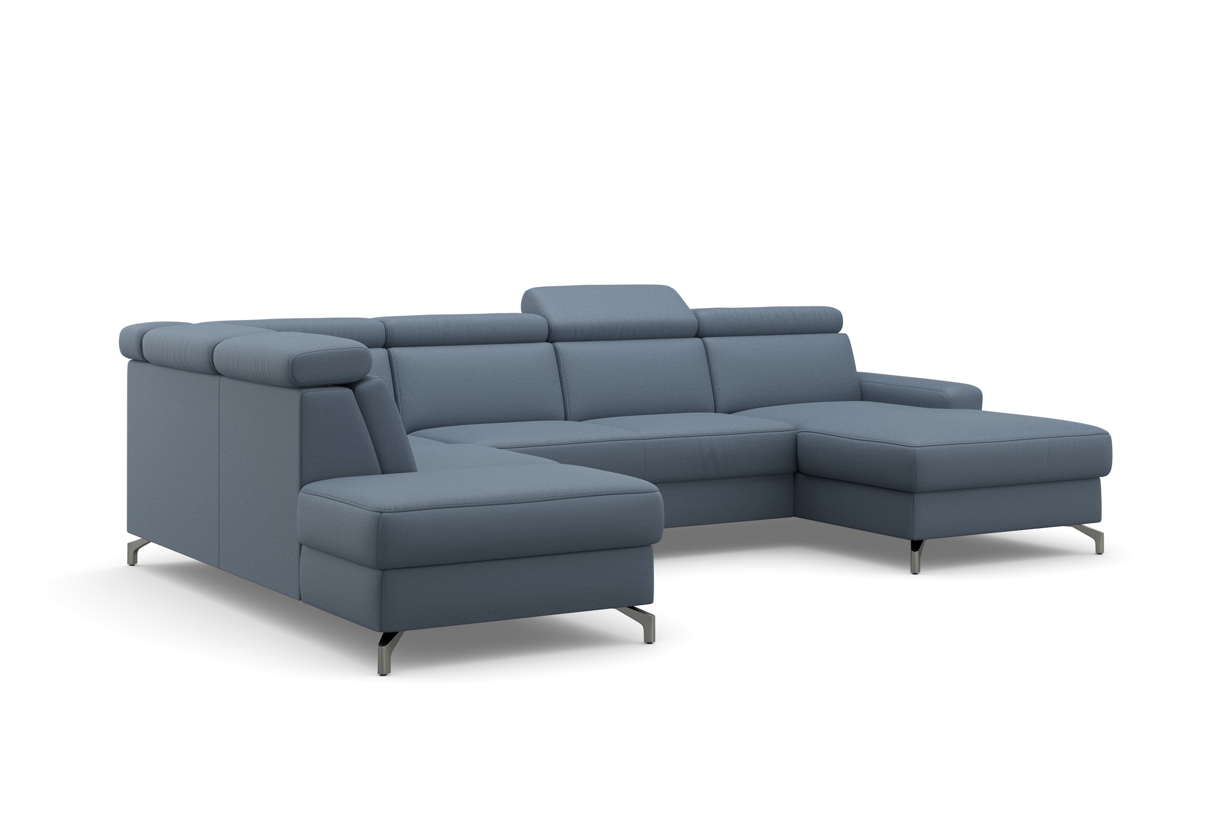 sit&more Wohnlandschaft »Scarlett U-Form« inklusive Kopfteilverstellung, wahlweise mit Bettfunktion, Bettkasten