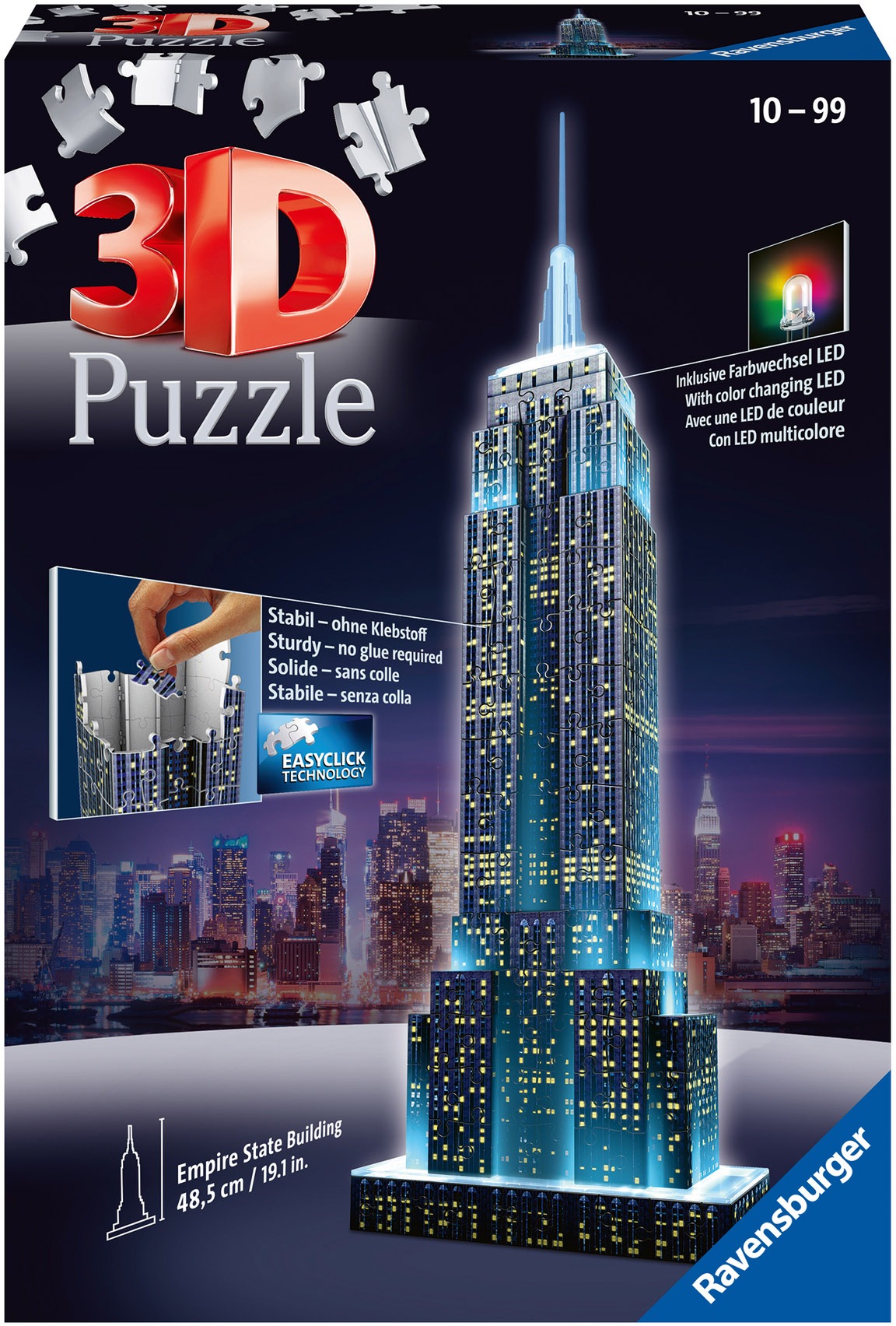 Ravensburger 3D-Puzzle »Empire State Building Night Edition«, Made in Europe, FSC® - schützt Wald - weltweit