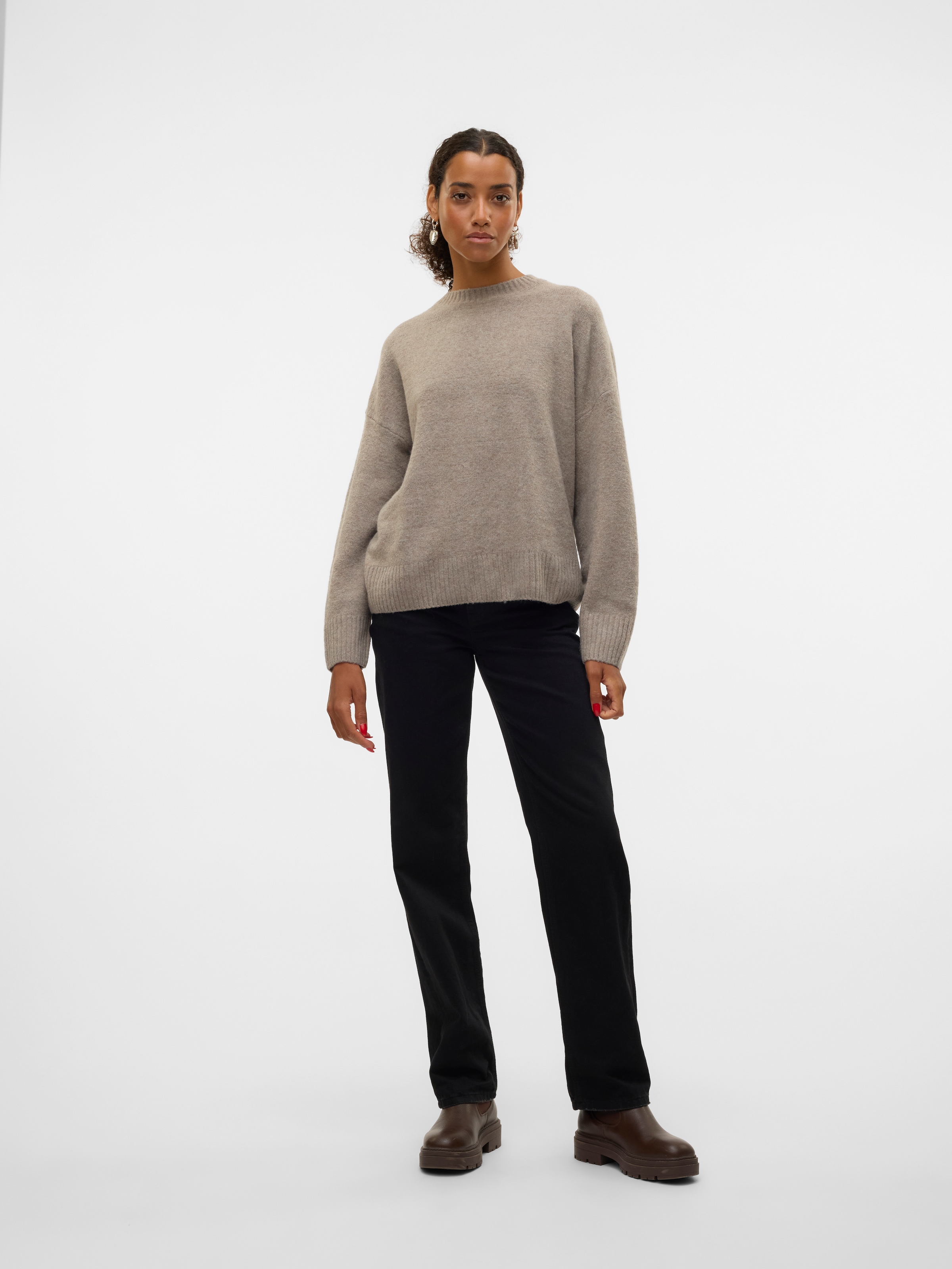Vero Moda Strickpullover »VMBOOM LS O-NECK PULLOVER GA NOOS«