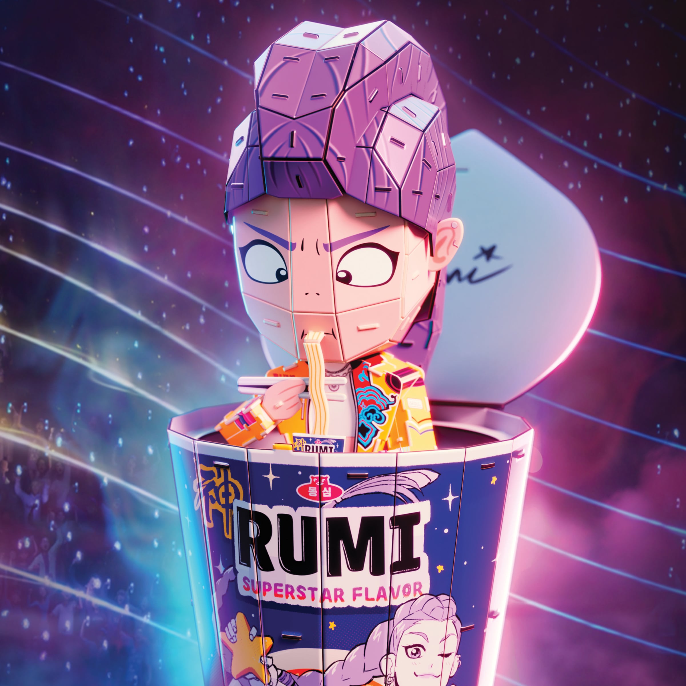 Spin Master 3D-Puzzle »4D Build - K-Pop Demon Hunters - Rumi im Ramen-Becher«