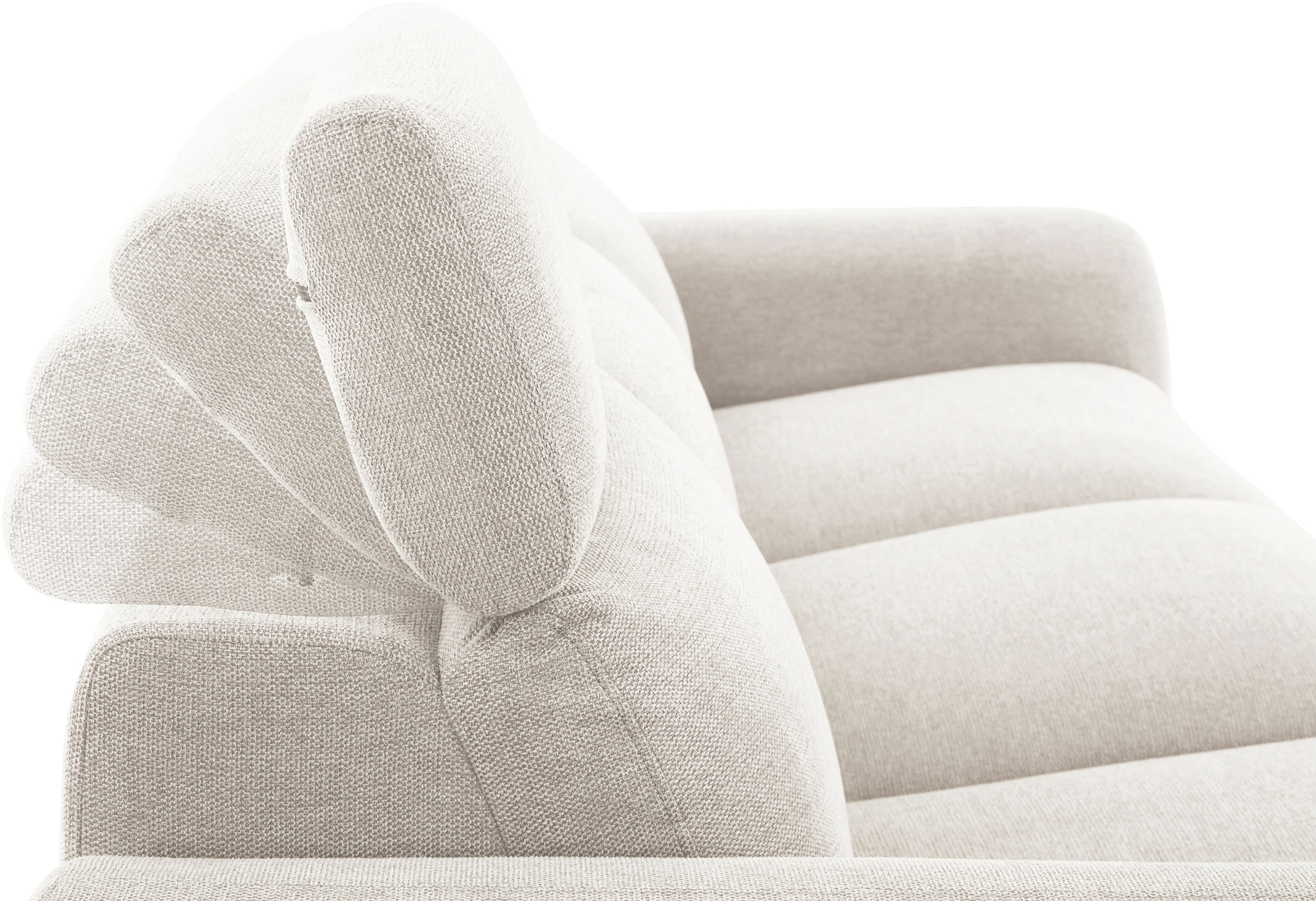 OTTO home Ecksofa »SKAANE Struktur, L-Form, 274 cm, manuelle/elektrische Relaxfunktion,« 274 cm, mit Kopfteilverstellung und man. oder elektr. Relaxfunktion