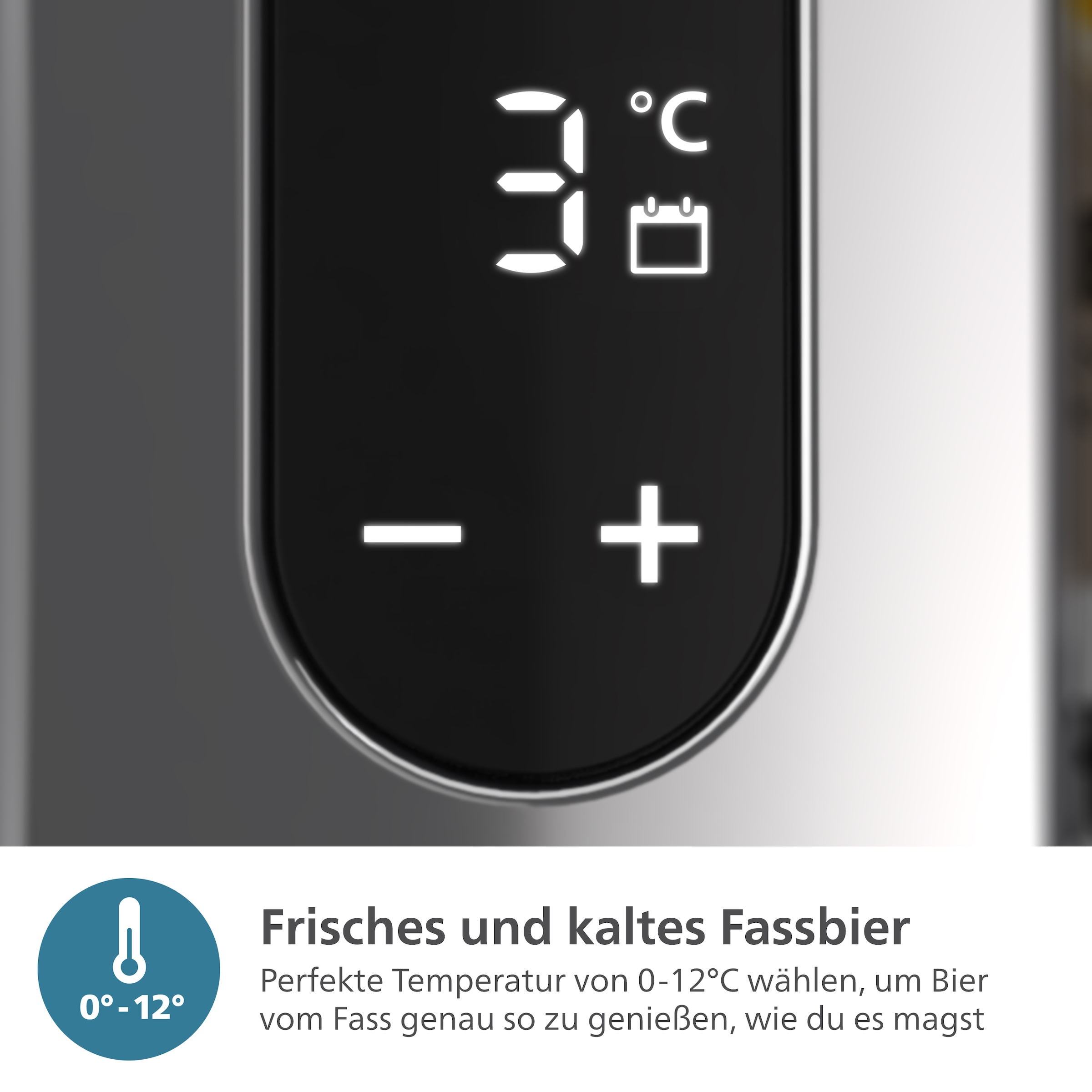 Philips Bierzapfanlage »Perfect Draft 7000 Series HD3770/90«, mit Temperatureinstellungen von 0-12°C und LED-Display; Schwarz