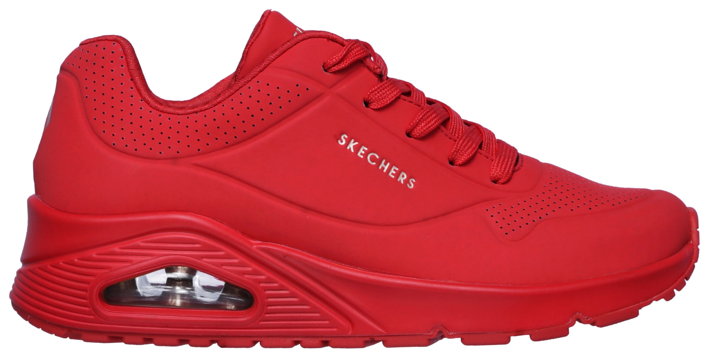 Skechers Wedgesneaker »UNO STAND ON AIR«, Freizeitschuh, Halbschuh, Schnürschuh weich gepolsterte Innensohle