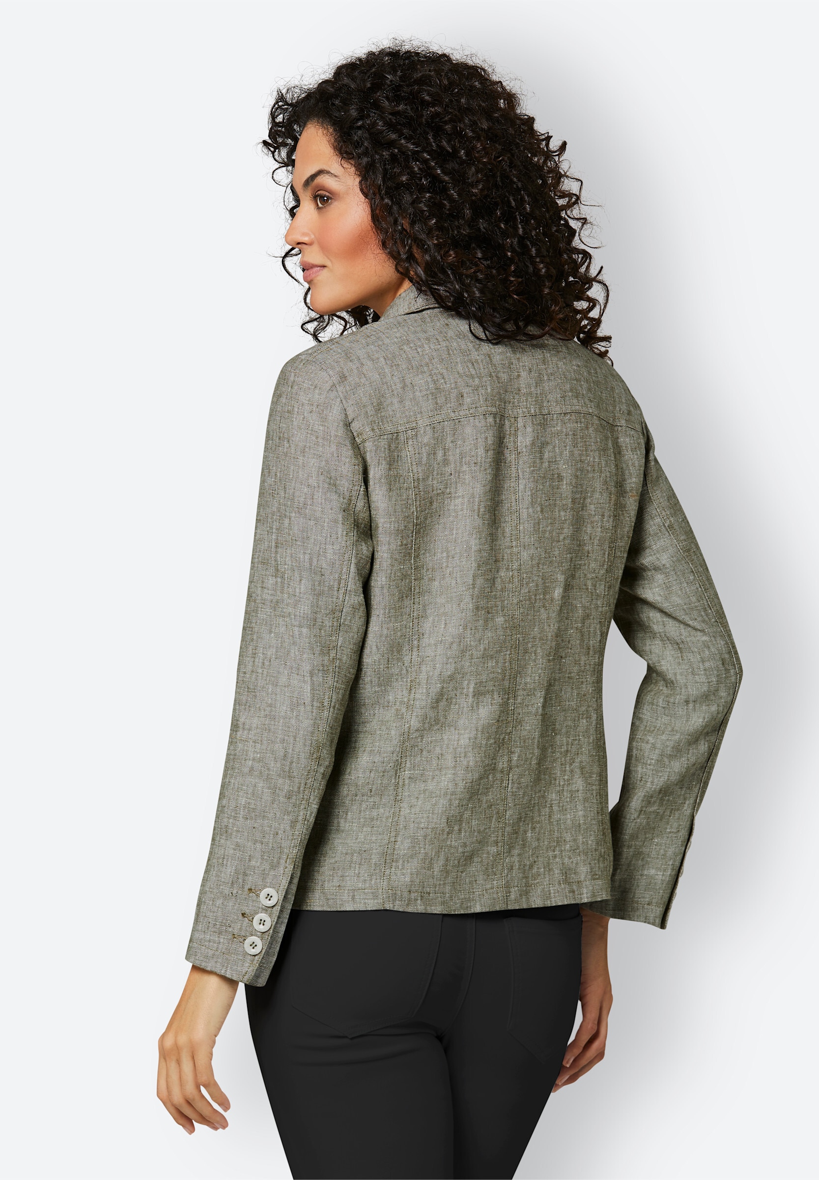 creation L Blusenblazer »Leinen-Blazer Leinenblazer mit Reverskragen«