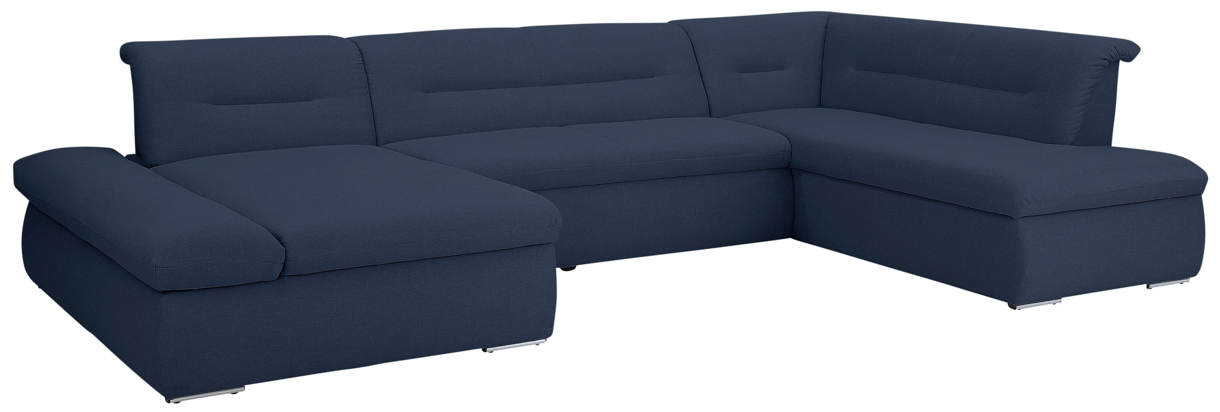 Home affaire Wohnlandschaft »Avesa U-Form« Wahlweise mit Armteilverstellung und Bettfunktion, B/T/H: 355/216/80cm