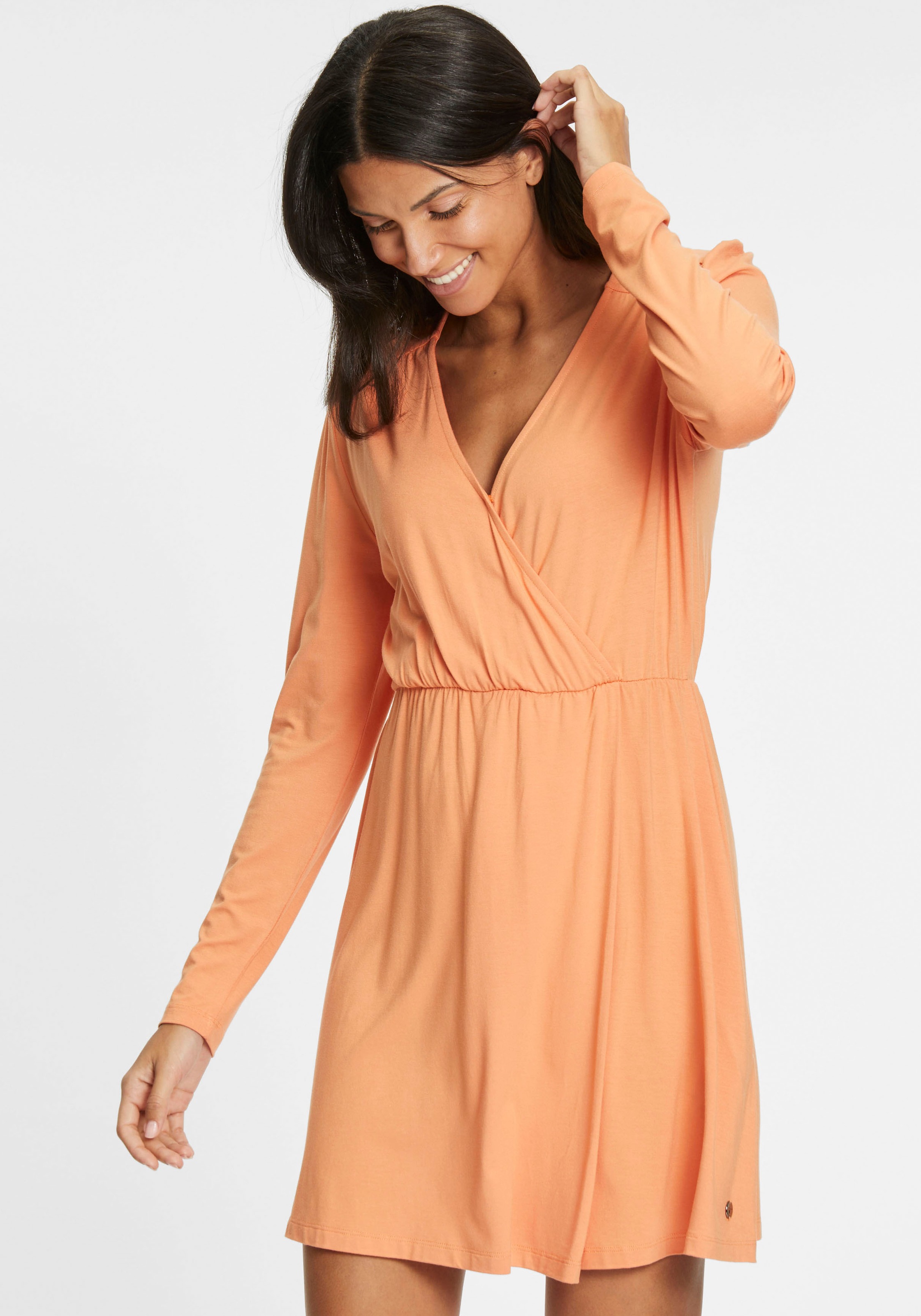 Tamaris Jerseykleid, mit Ausschnitt in Wickeloptik - NEUE KOLLEKTION kaufen