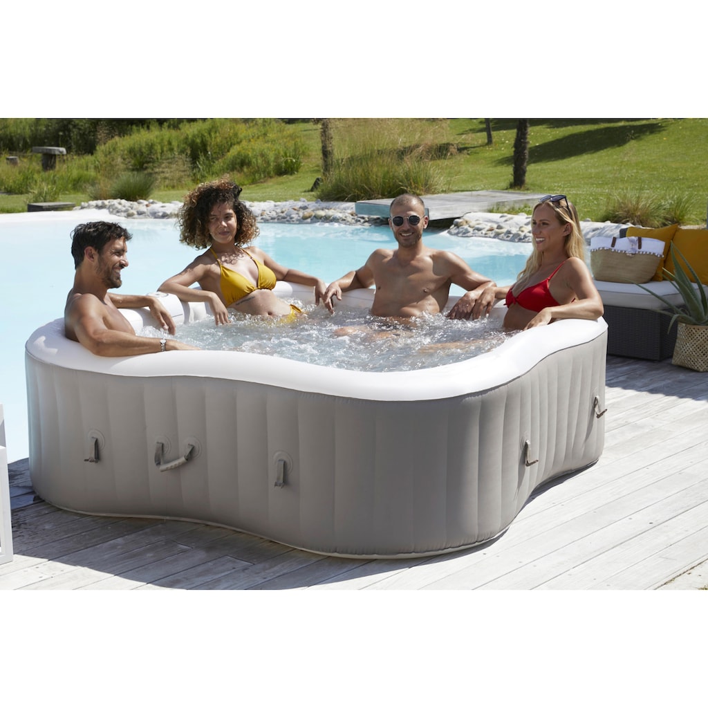 Infinite Spa Whirlpool »ELITE PLUS 900l«, (Set), in Kleeblattform, aufblasbar, BxLxH: 198x198x65 cm, für 4 Personen