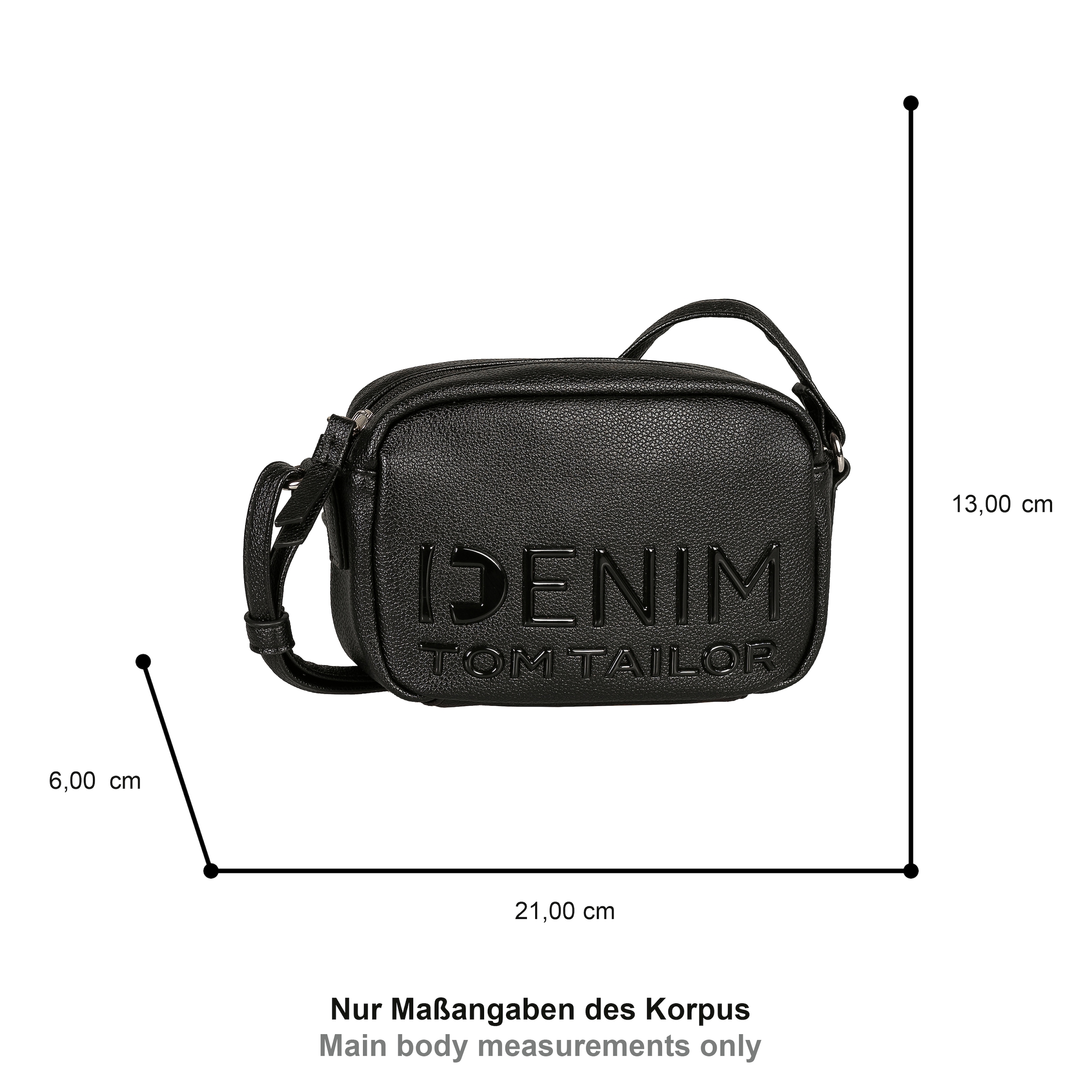 TOM TAILOR Denim Handtasche »Aveline« Damen Umhängetasche, Schultertasche mit glänzendem 3D-Logo
