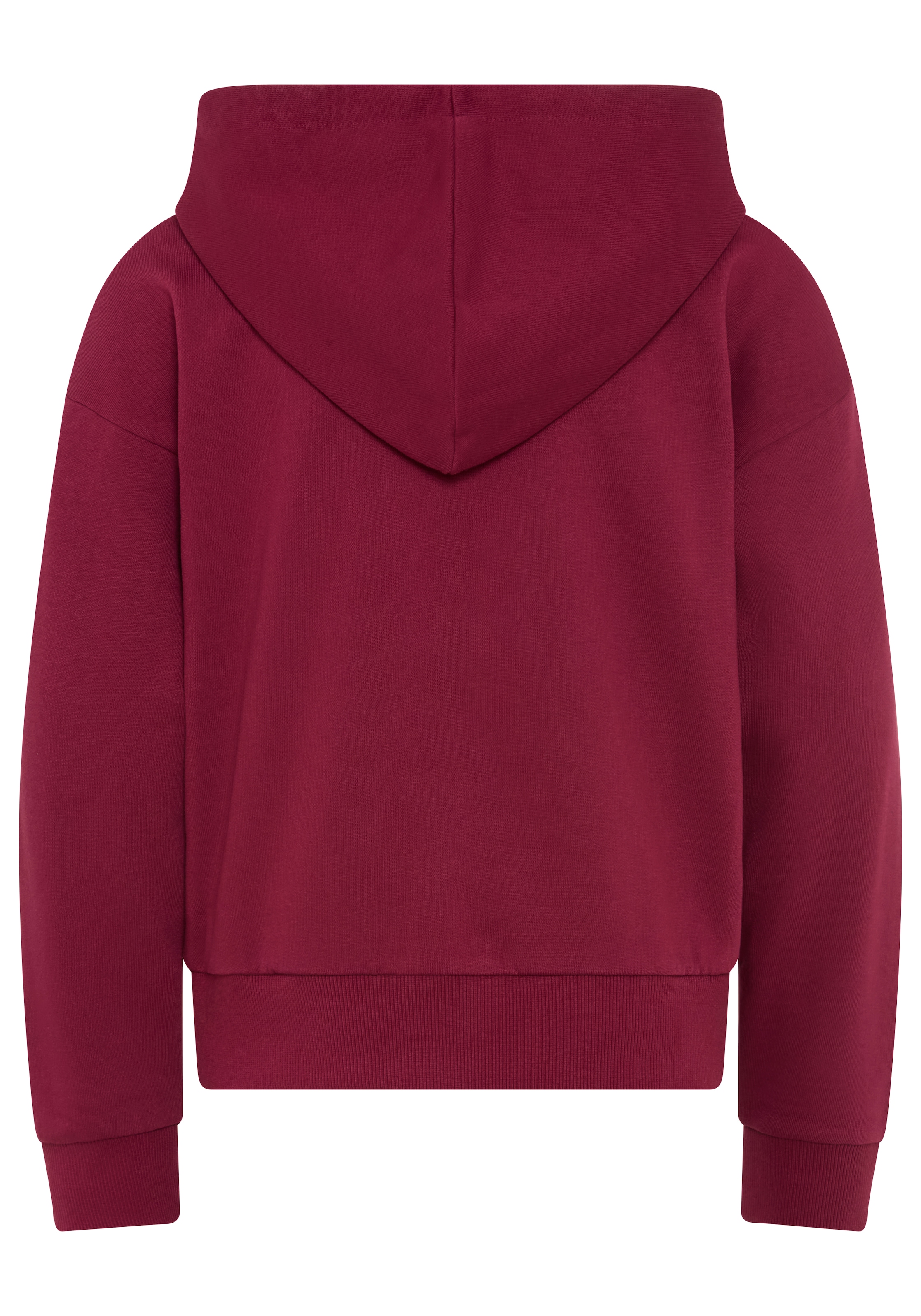 KIDSWORLD Kapuzensweatjacke »Lässige Sweatjacke mit kleinem Herz-Stickerei am Ärmel« Must-Have Basic Sweatjacke mit kleiner Deko-Stickerei, lockere Form