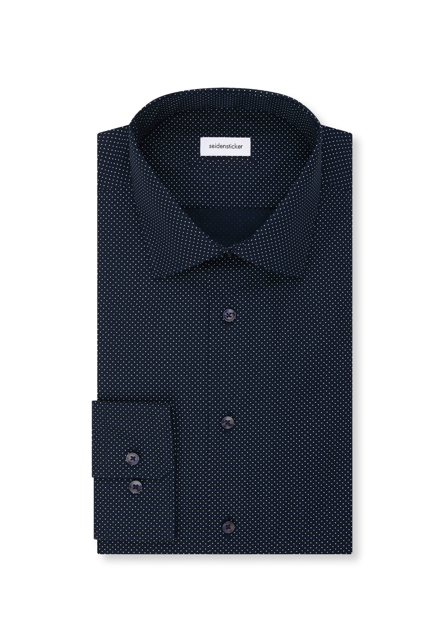 seidensticker Businesshemd »Shaped« Shaped 1/1 Kentkragen Punkte