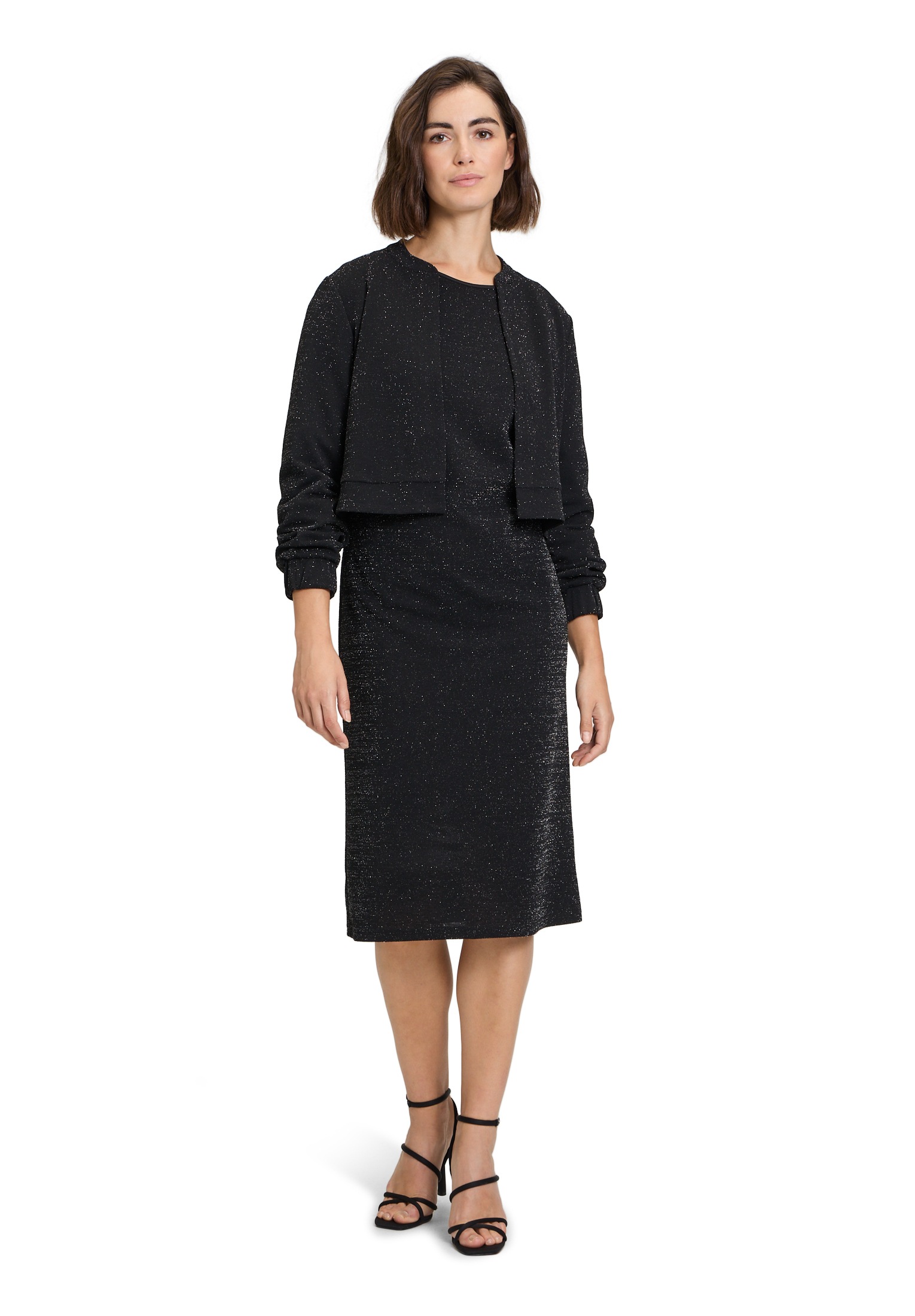 Betty Barclay Langarmshirt »Casual-Jacke im Glitzer-Look«