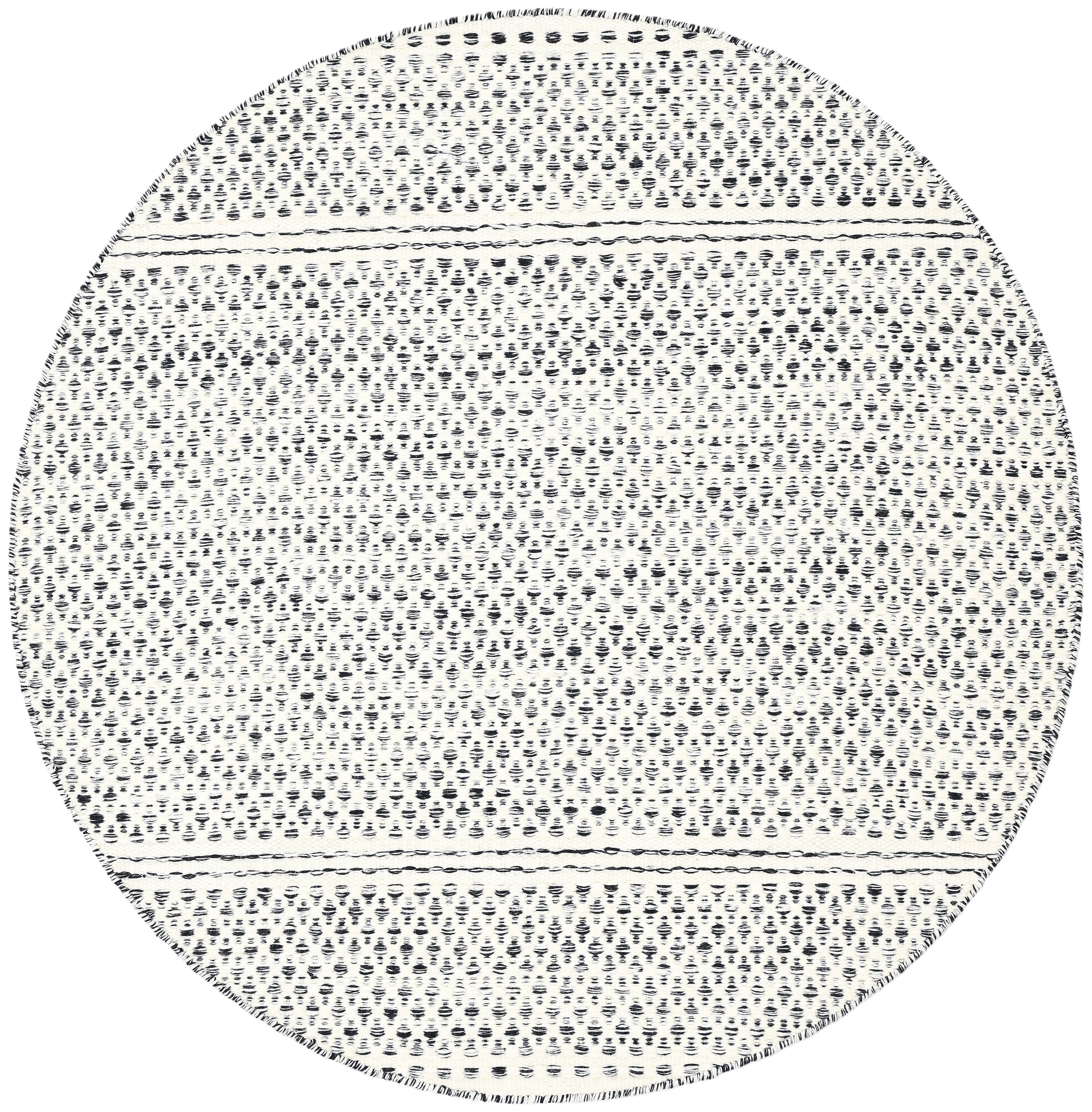 Myflair Möbel & Accessoires Wollteppich »Wooly Nature« rund 10 mm Höhe Handwebteppich, reine Wolle, Scandi Design, handgewebt, Wohnzimmer