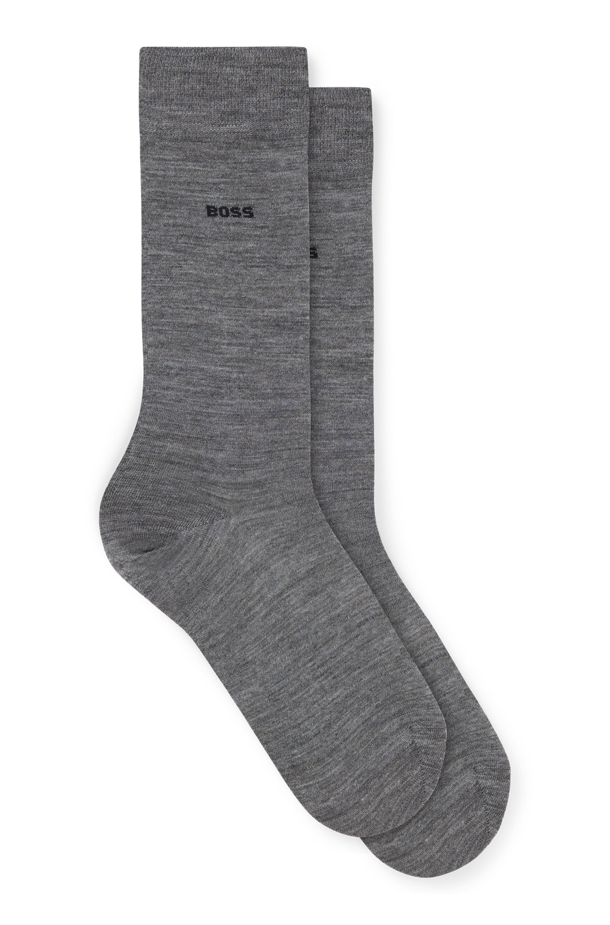 BOSS Socken »2P RS Uni WO«, (Packung, 2 Paar, 2er Pack), mit eingesticktem Markenlogo