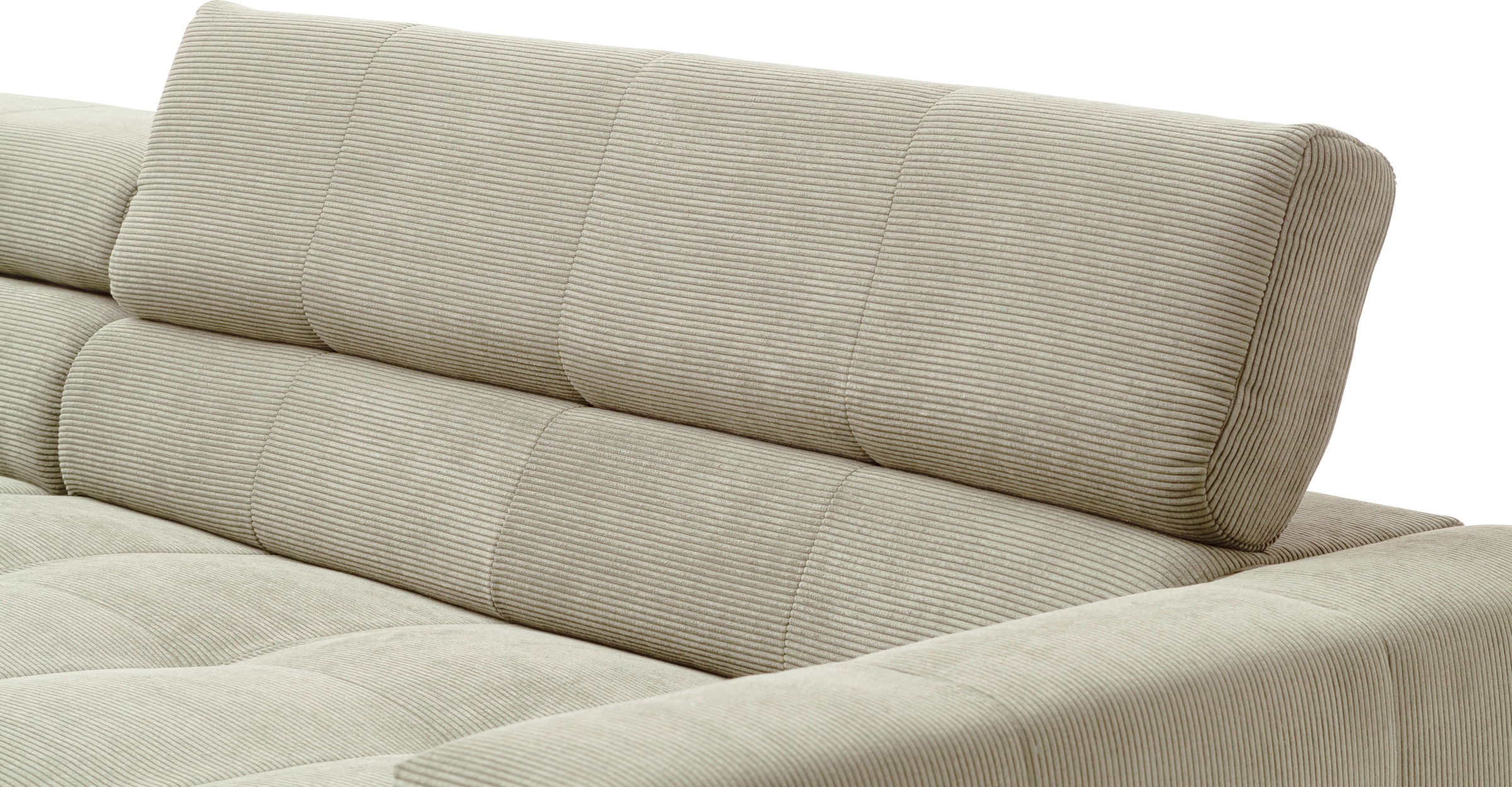 Places of Style Ecksofa »Claya, L-Form, incl. Kopfteilverstellung, Breite 276 cm«, wahlweise elektrischer Sitzvorzug