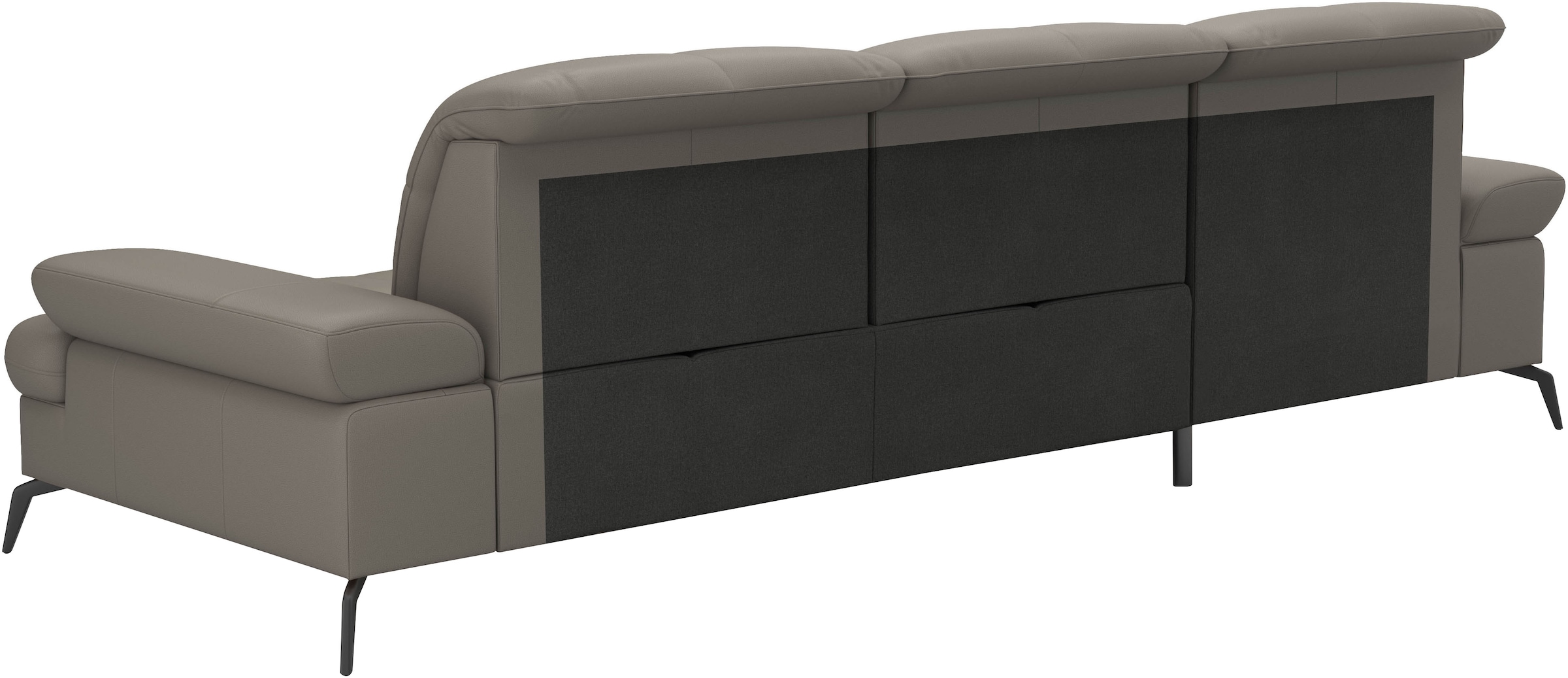 sit&more Ecksofa »Amica, L-Form, inkl. Sitztiefenverstellung & Armteilverstellung«, wahlweise mit Bettfunktion, Bettkasten und Kopfteilverstellung