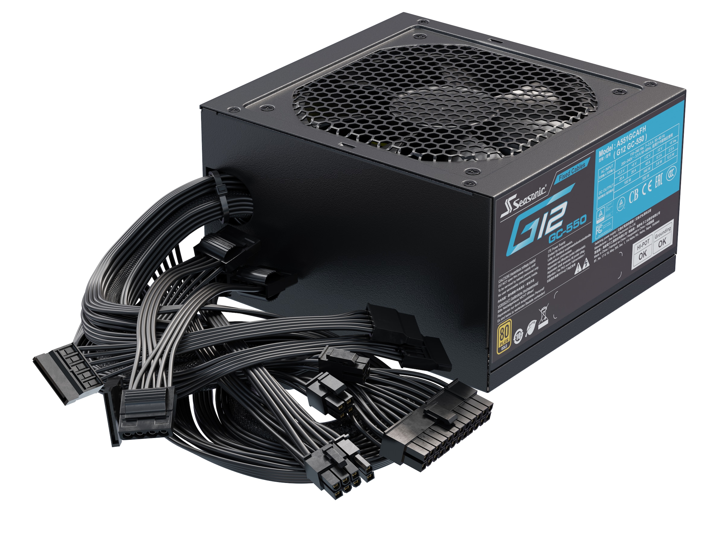 Seasonic PC-Netzteil »G12 GC-550«, (1 St.), 80+ Gold