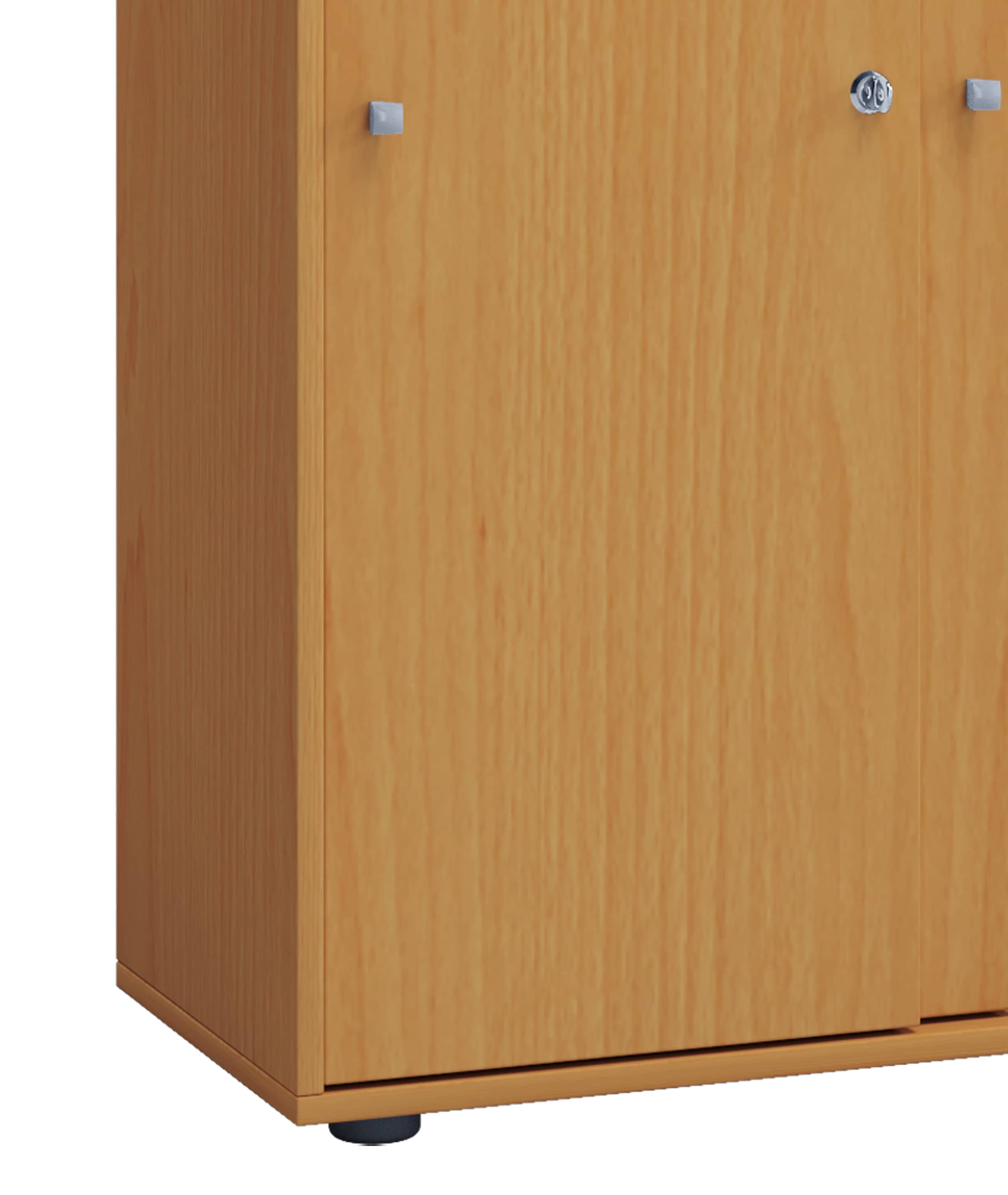 VCM Aktenschrank »VCM Büroschrank mit 5 Fächern | moderner Aktenschrank mit Schiebetüren | Maße ca. B. 70 x H. 184 x T. 37 cm ¿ Lona 5-Fach« 1 Stk. tlg.