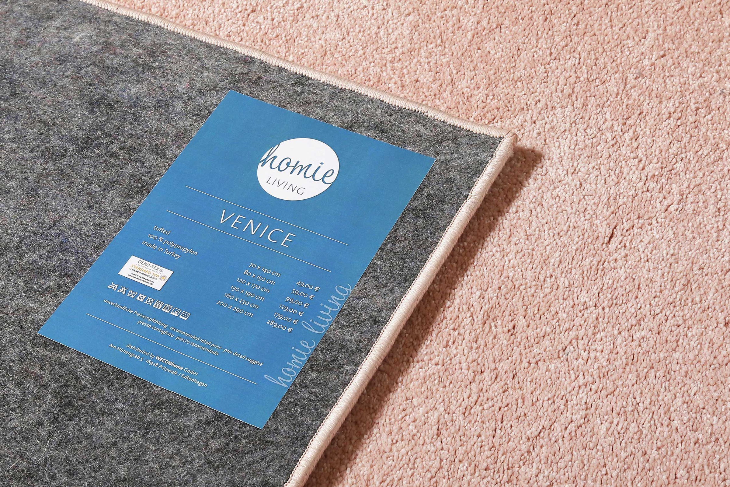 Homie Living Teppich »Venice HL-0135«, rechteckig, 17 mm Höhe