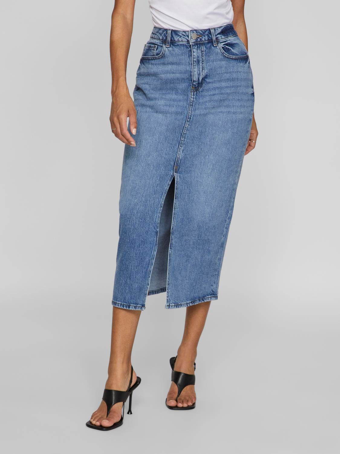 Vila Jeansrock »VIJAF HW MIDI DENIM SKIRT-NOOS«