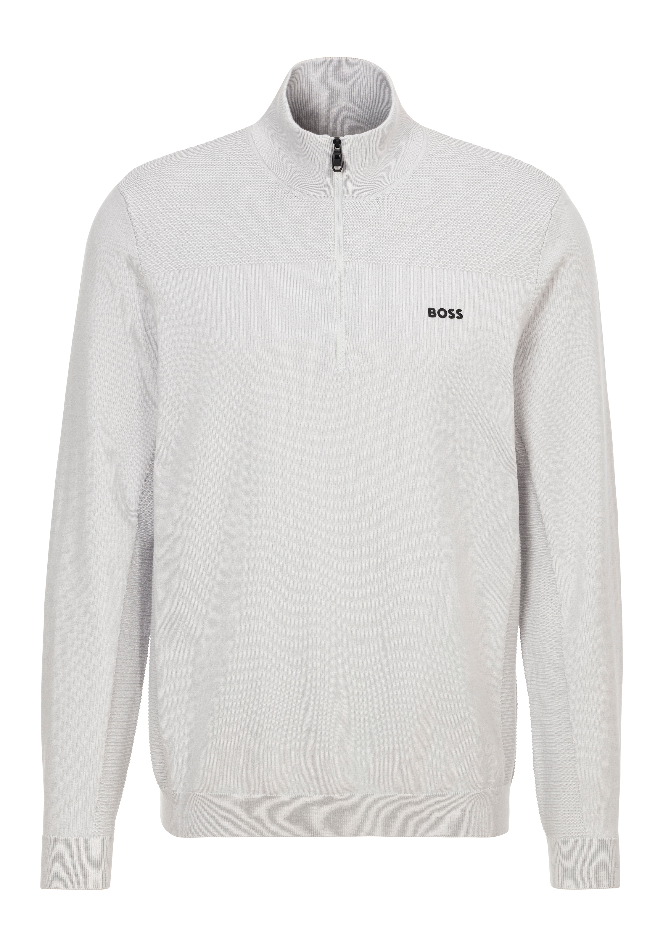 BOSS GREEN Strickpullover »Momentum-X QZ«, mit Reißverschluss