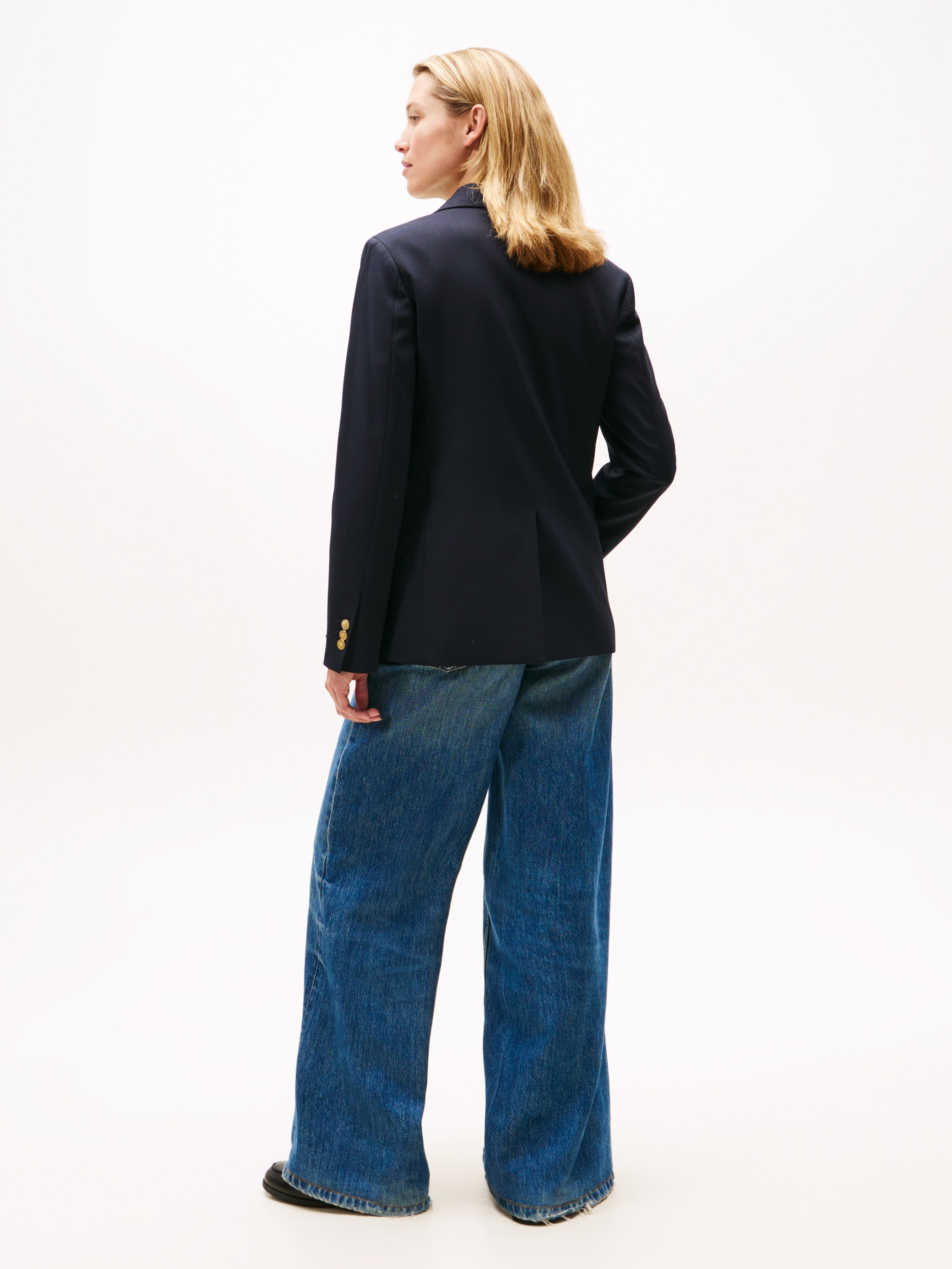 Tommy Hilfiger Longblazer »TIMELESS WOOL REG STRT SB BLAZER«, mit Wolle