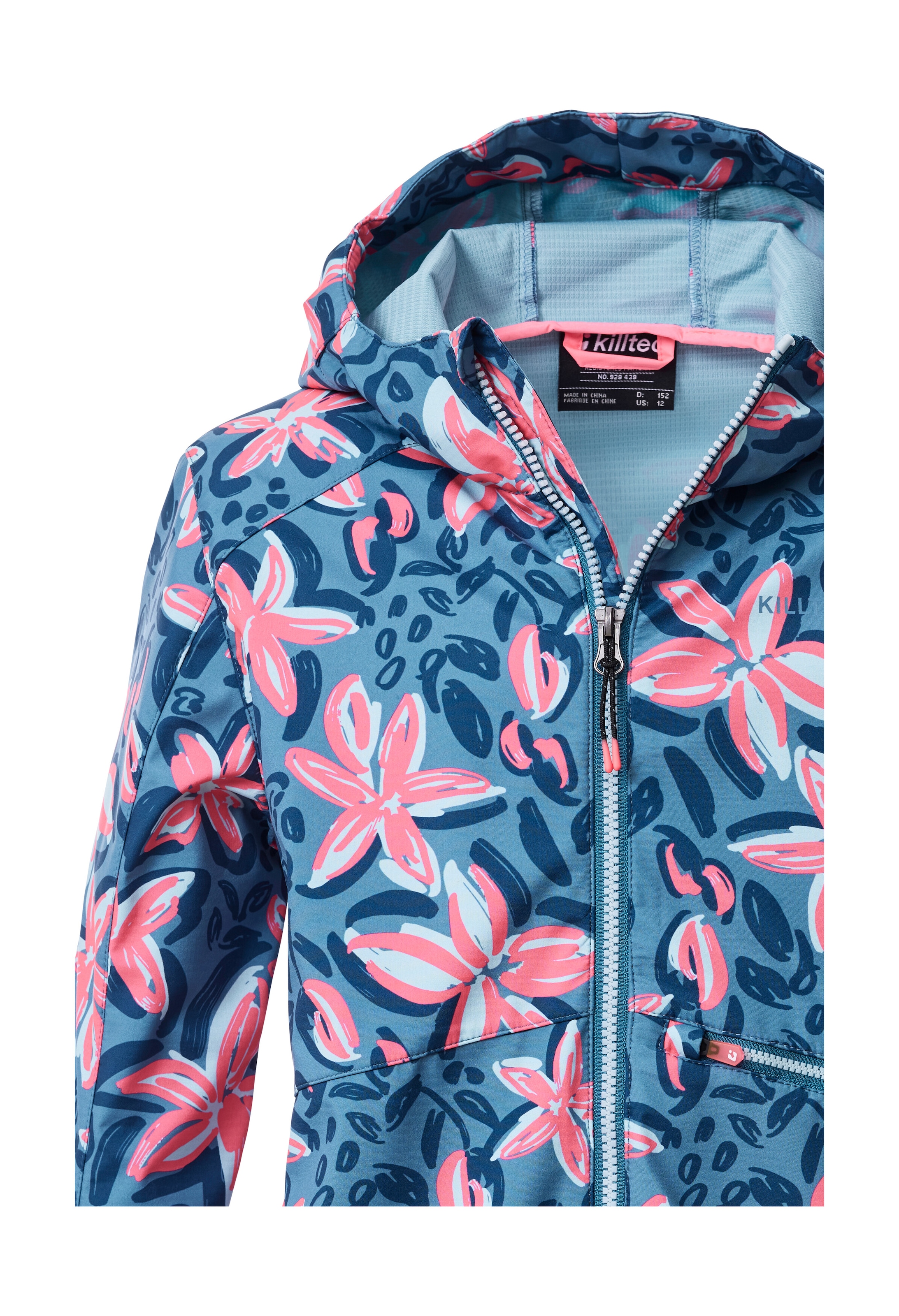 Killtec Softshelljacke »KOS 154 GRLS SFTSHLL JCKT« Wind- und wasserabweisende Kinderjacke mit buntem Print