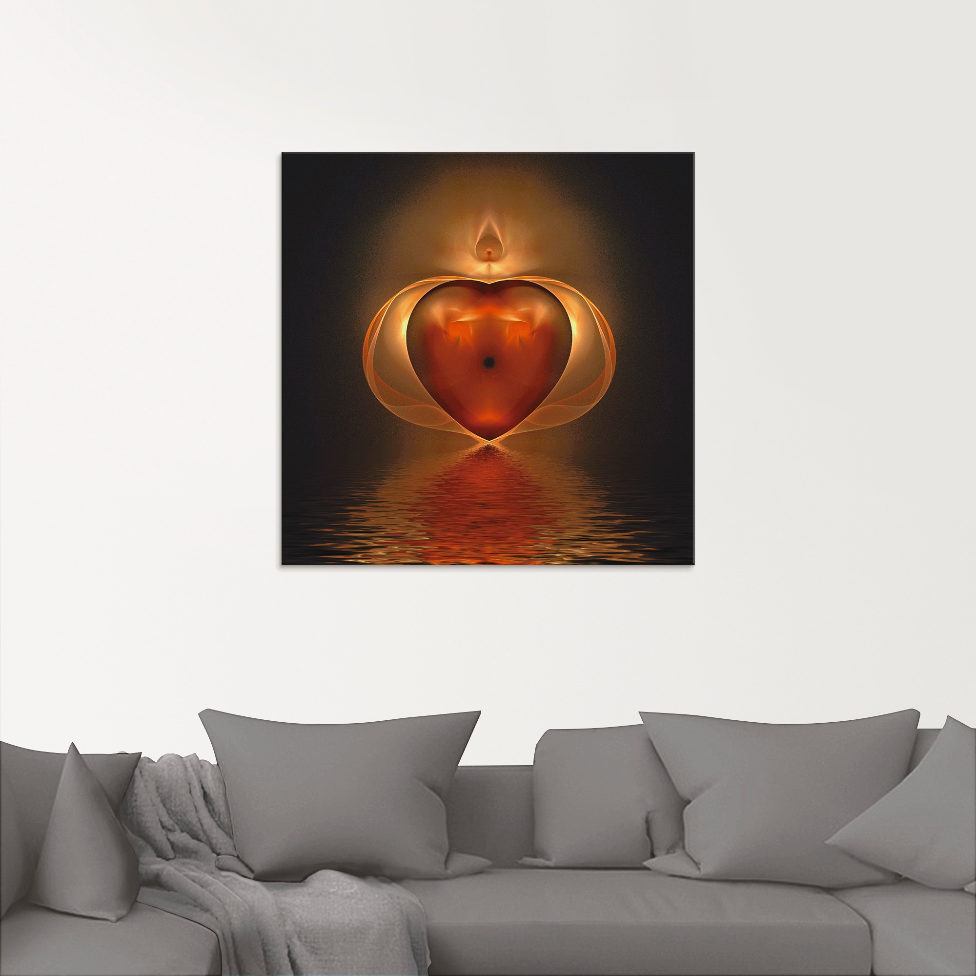 Artland Glasbild »Herz« Herzen 1 Stk. tlg. in verschiedenen Größen