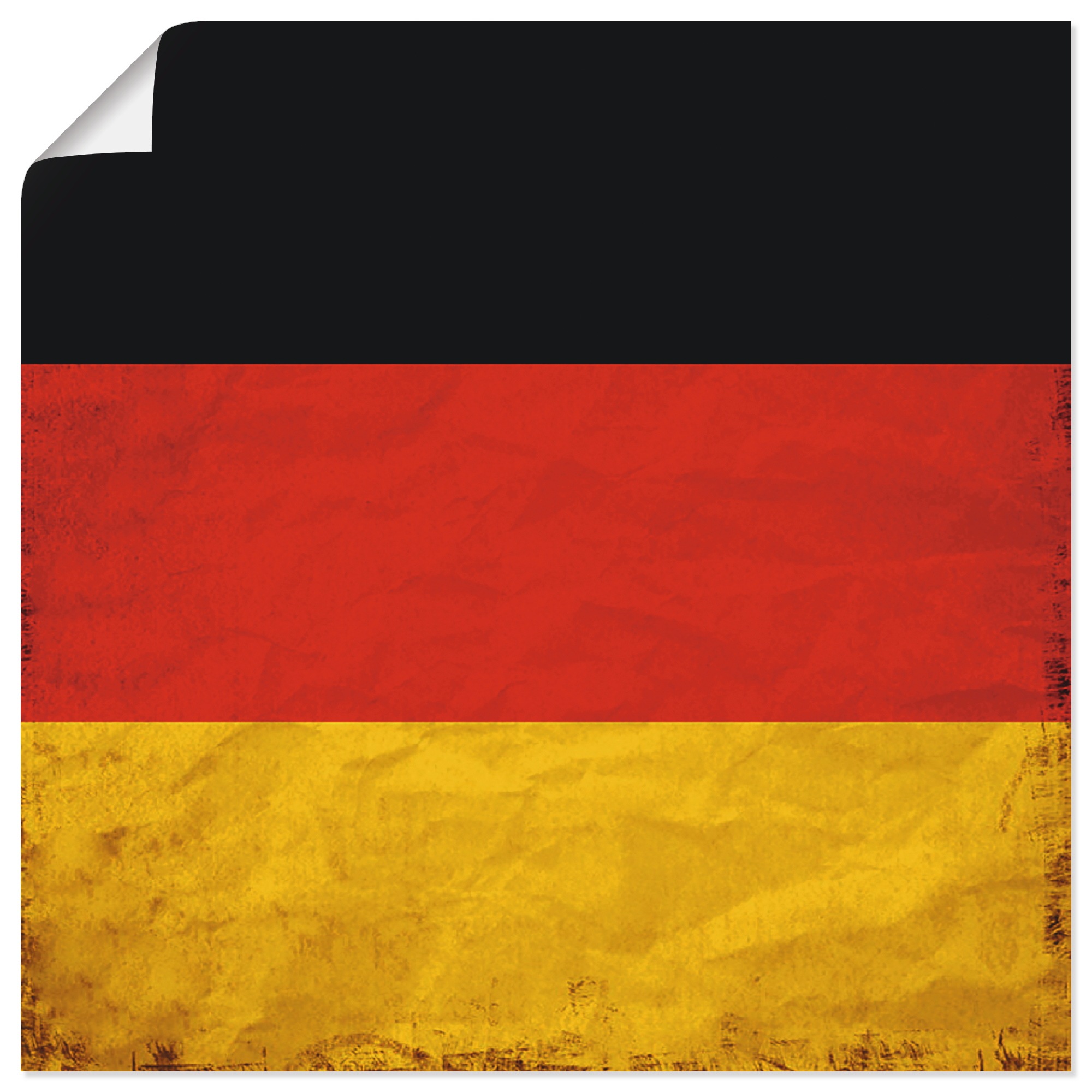 Artland Wandbild »Deutschland Deutsche Flagge«, Zeichen, (1 St.), in vielen Größen & Produktarten - Alubild / Outdoorbild für den Außenbereich, Leinwandbild, Poster, Wandaufkleber / Wandtattoo auch für Badezimmer geeignet