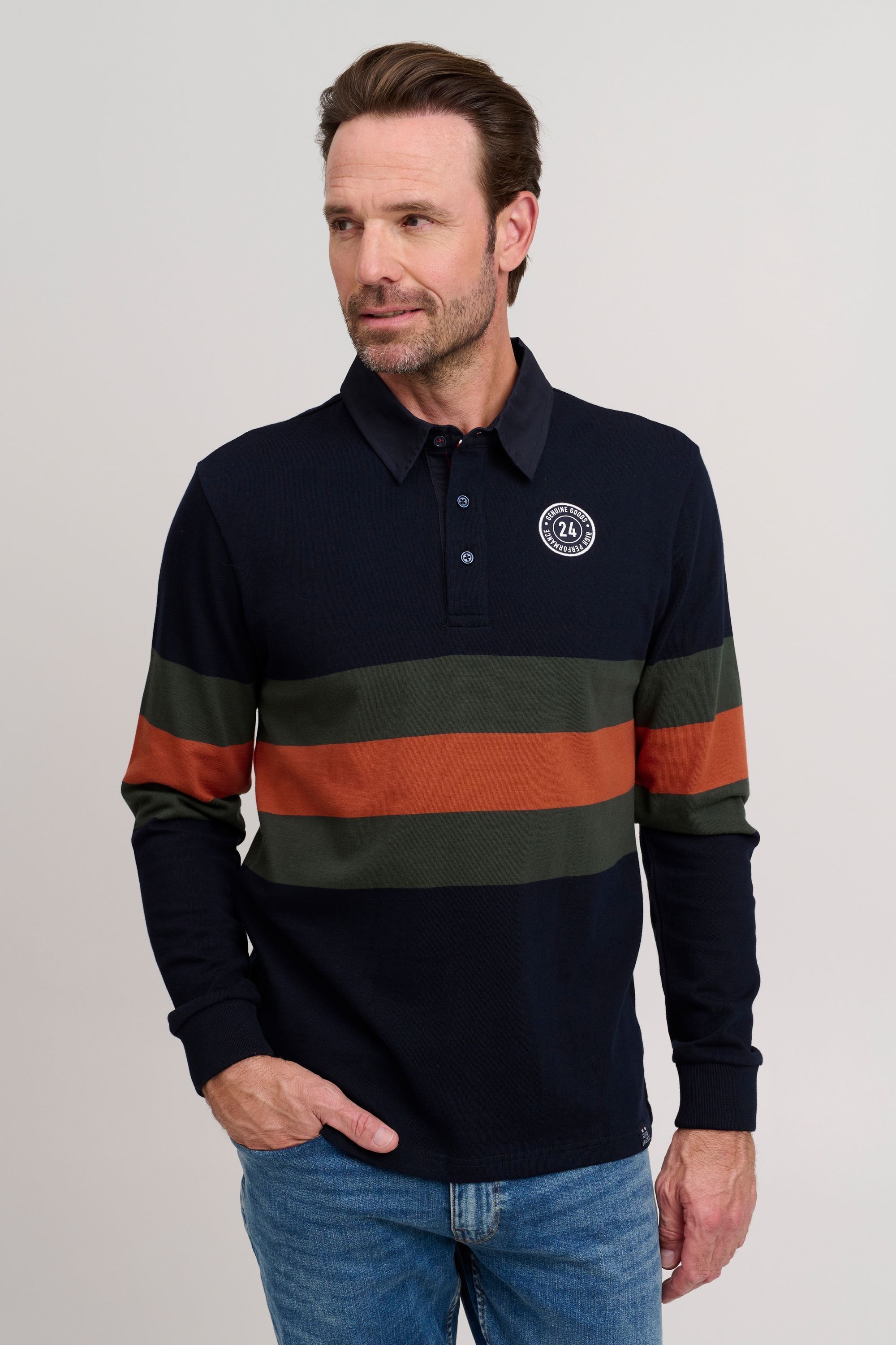 FQ1924 Langarm-Poloshirt »Langarm-Poloshirt FQMikkael«