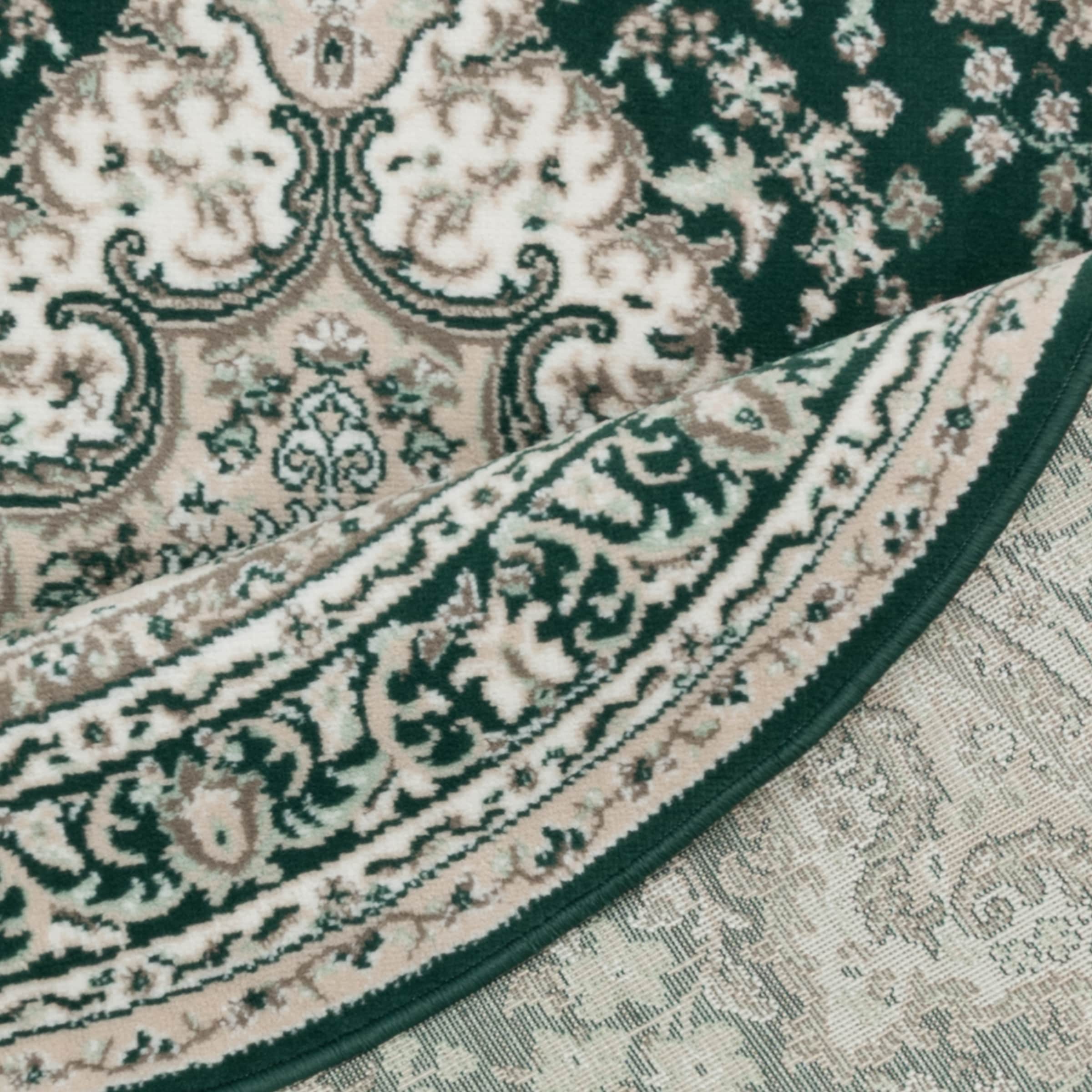 OTTO home Teppich »Oriental, Made in Belgium« oval 7 mm Höhe Orient-Optik, mit Bordüre, Kurzflor, pflegeleicht, elegant