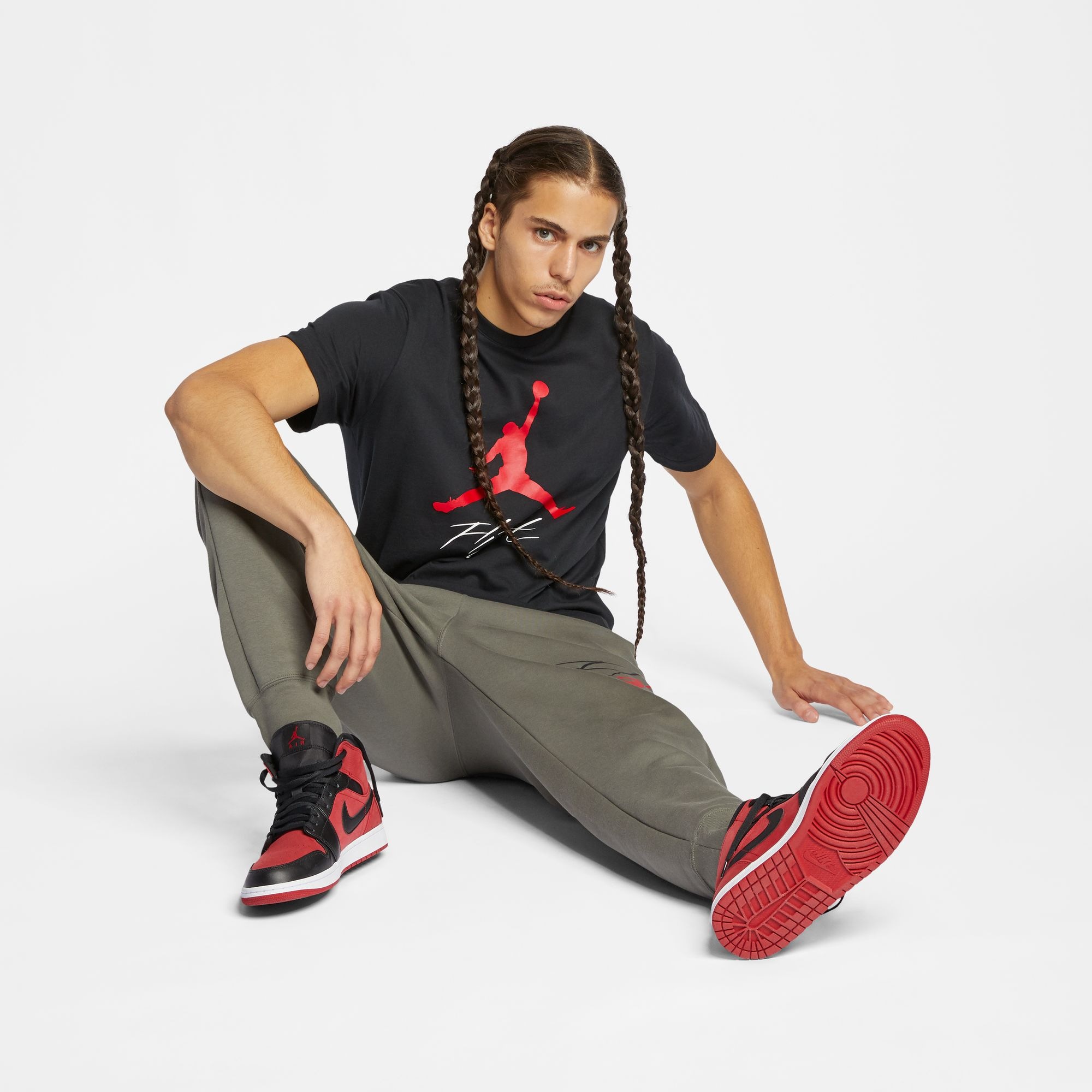 Jordan Trainingsshirt »Jordan Jumpman Flight Men's T-Shirt« für Laufen und Fitness, mit Rundhalsausschnitt, aus Baumwolle