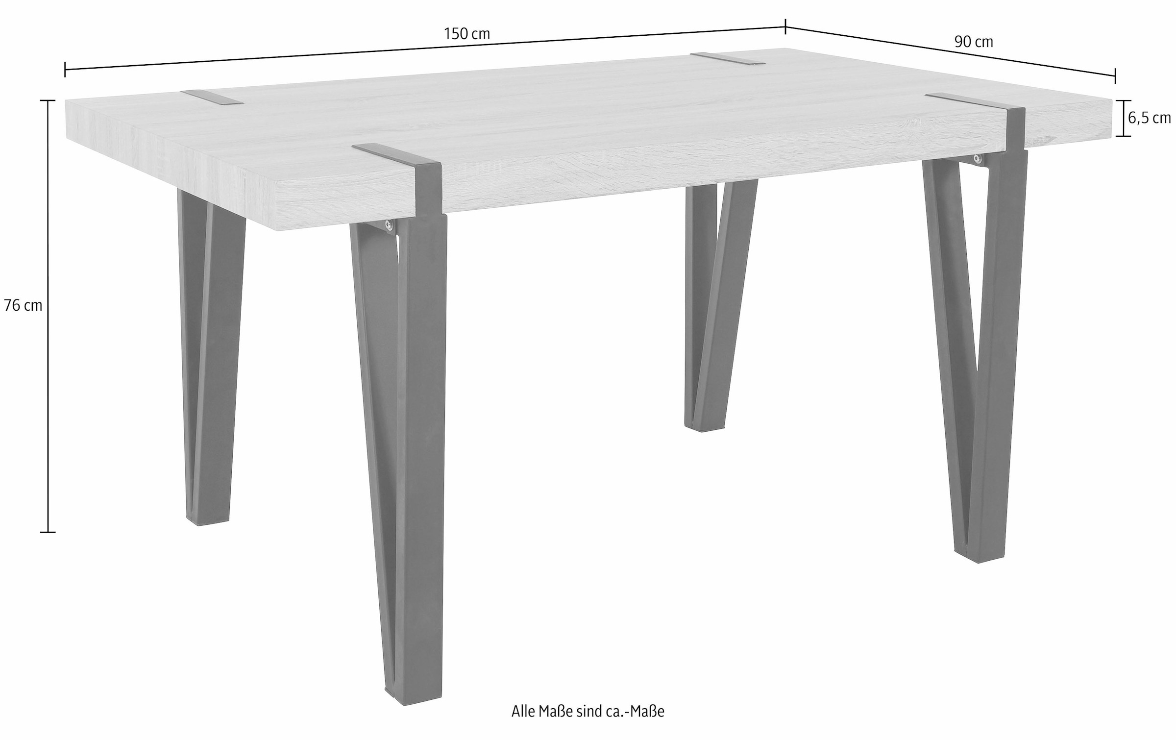 Home affaire Essgruppe »Sanchez und Bradford«, (Set, 5 tlg.), mit Tisch,  Breite 150 cm bei OTTO