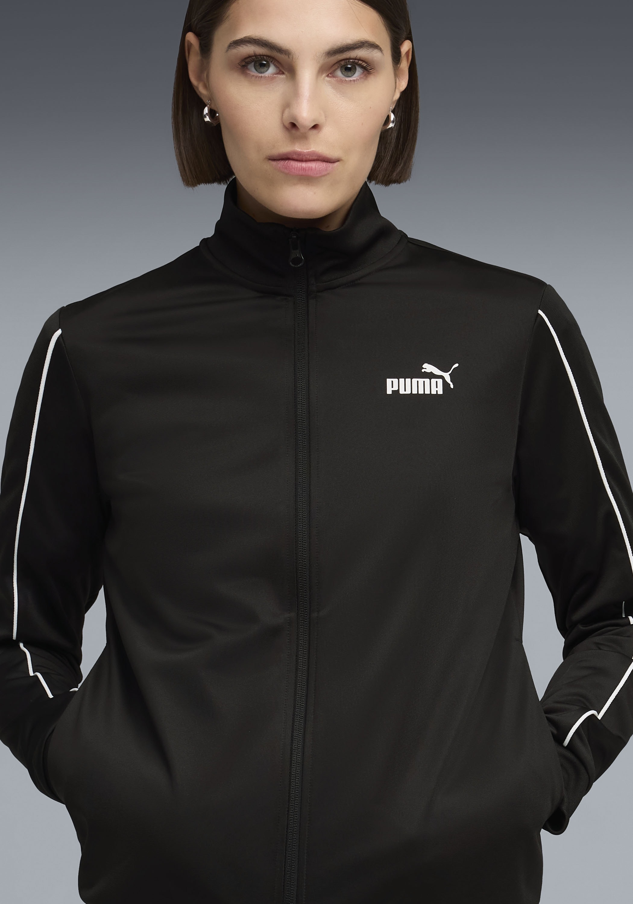 PUMA Trainingsanzug »POLY SUIT CL« 2 tlg. Regular Fit, ohne Kapuze