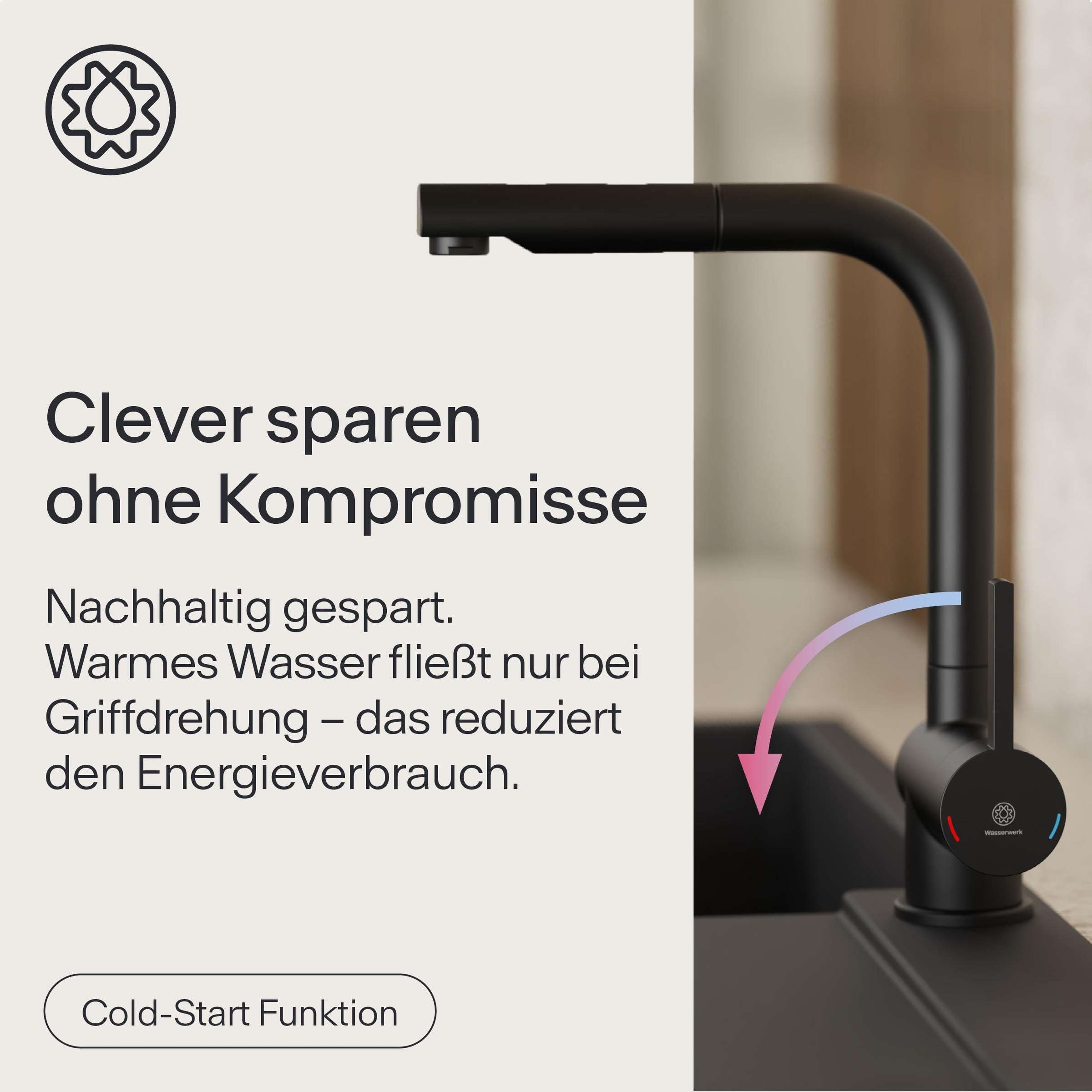 WASSERWERK Spültischarmatur »WK 4, Wasserhahn, Küche, Einhebelmischer«