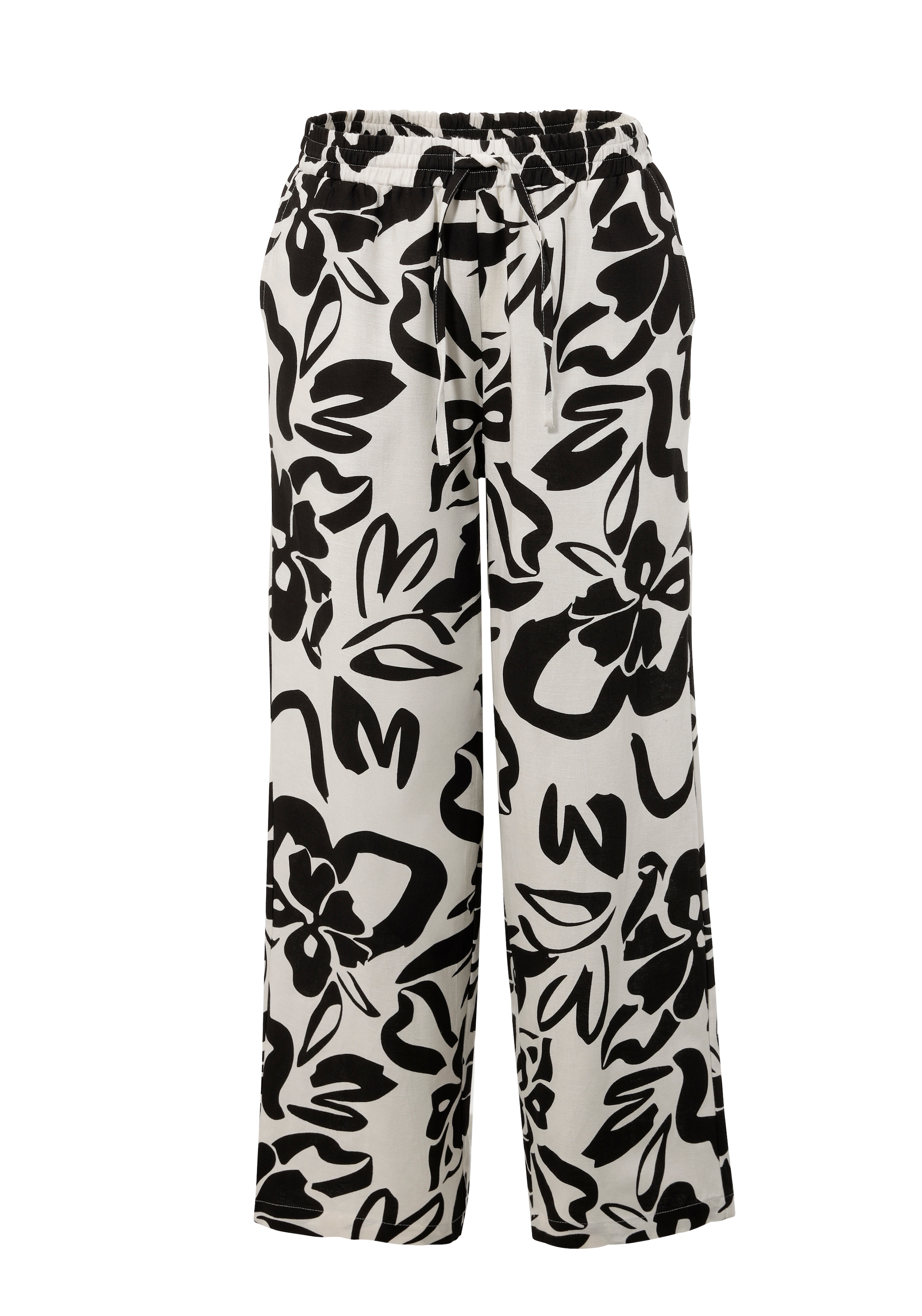 Aniston CASUAL Schlupfhose, mit großflächigen Blättern bedruckt - NEUE KOLLEKTION