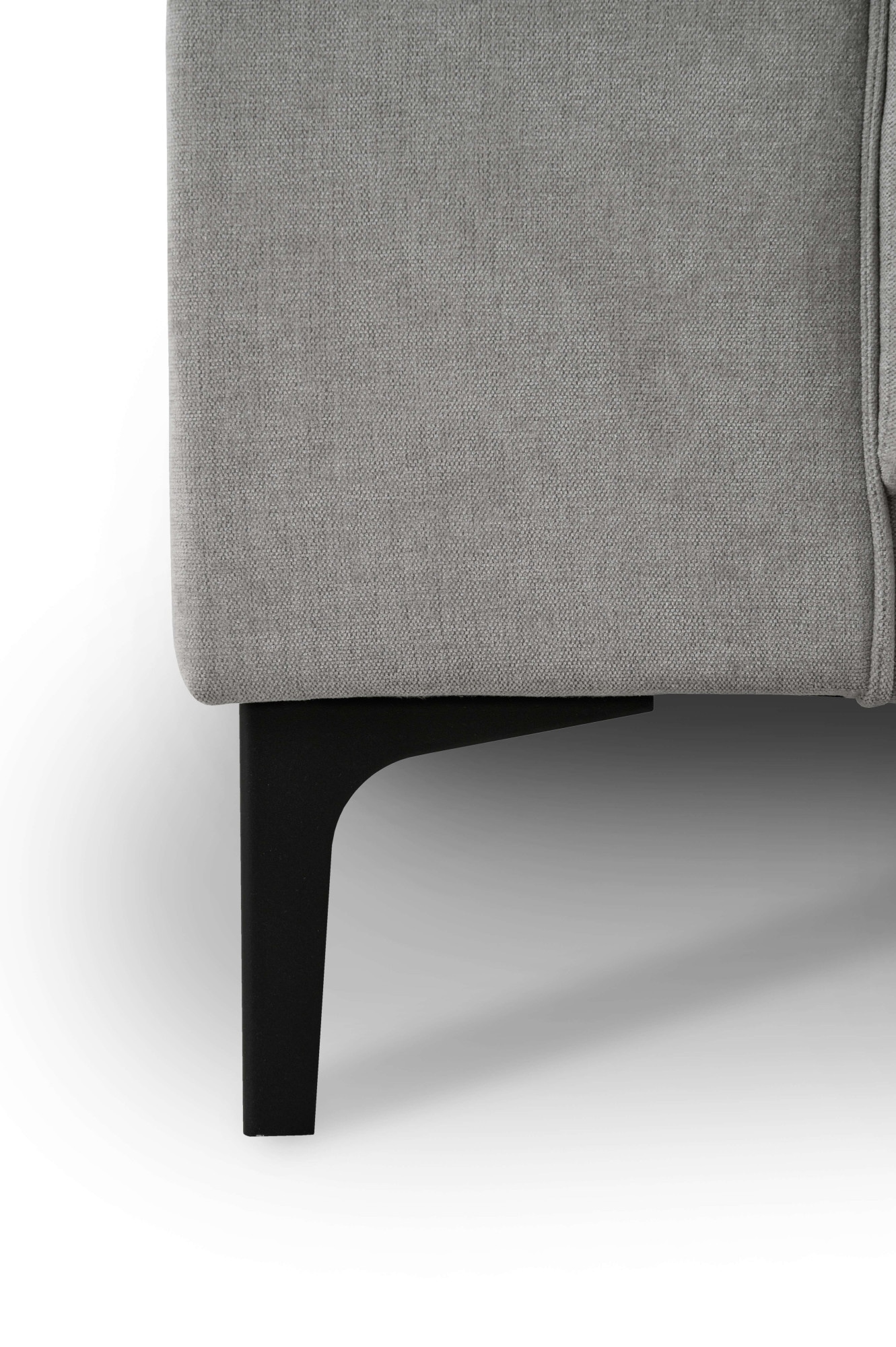 Places of Style Ecksofa »Polsterecke Oland, Struktur, Flachgewebe, Luxus-Microfaser, Boucle«, L-Form, 280 cm, Wellenunterfederung, Skandi-Design, Metallfüße