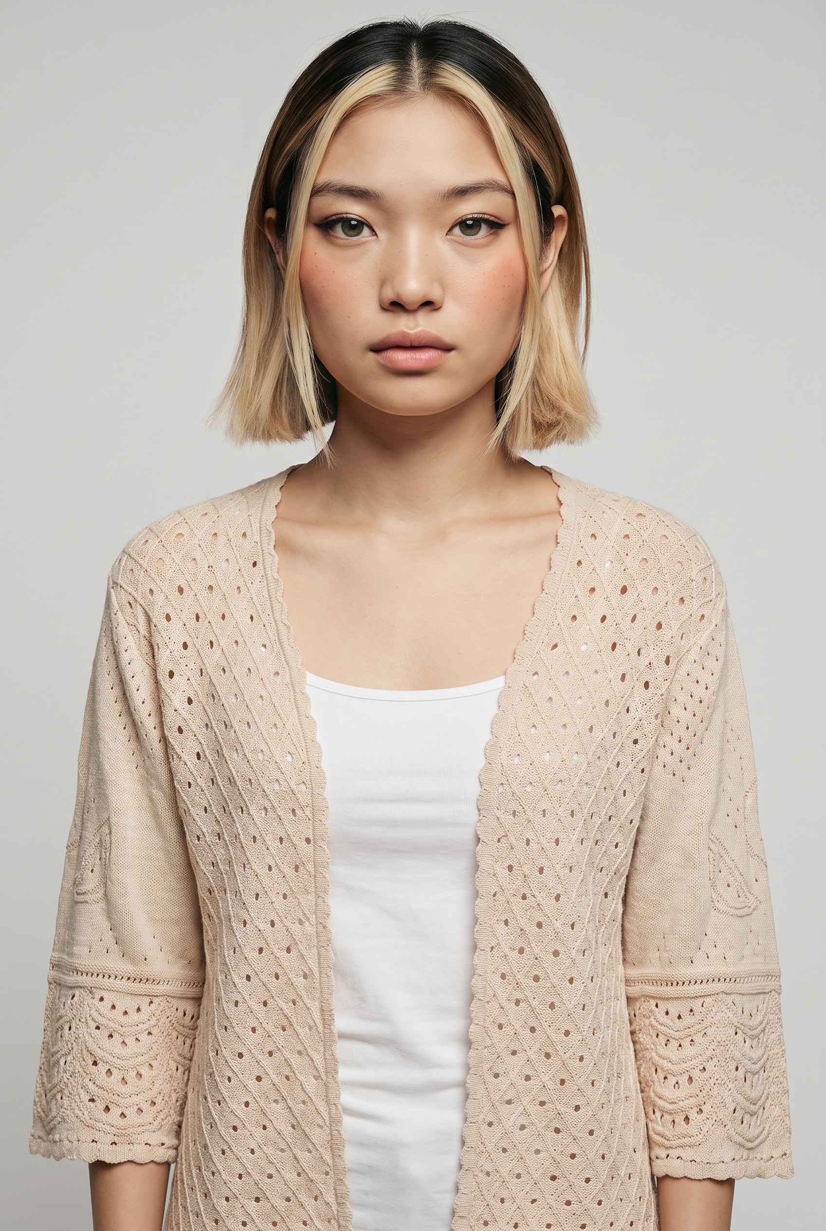 ONLY Strickjacke »ONLLUZA 3/4 V-NECK LONG KIMONO KNT« Baumwollmischung, regular fit, V-Ausschnitt