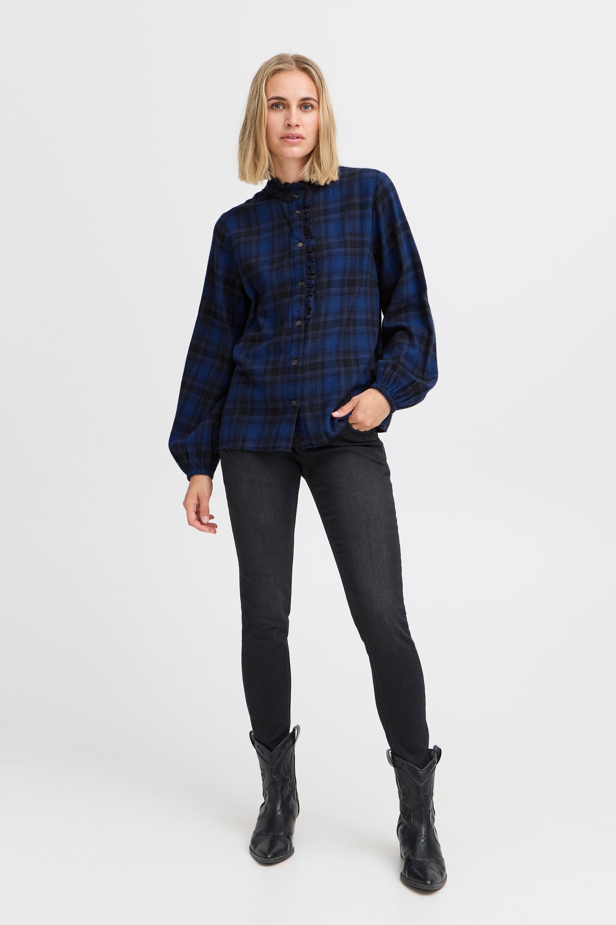 Pulz Jeans Tunika »Langarmhemd PZKATELYN Frill Shirt«