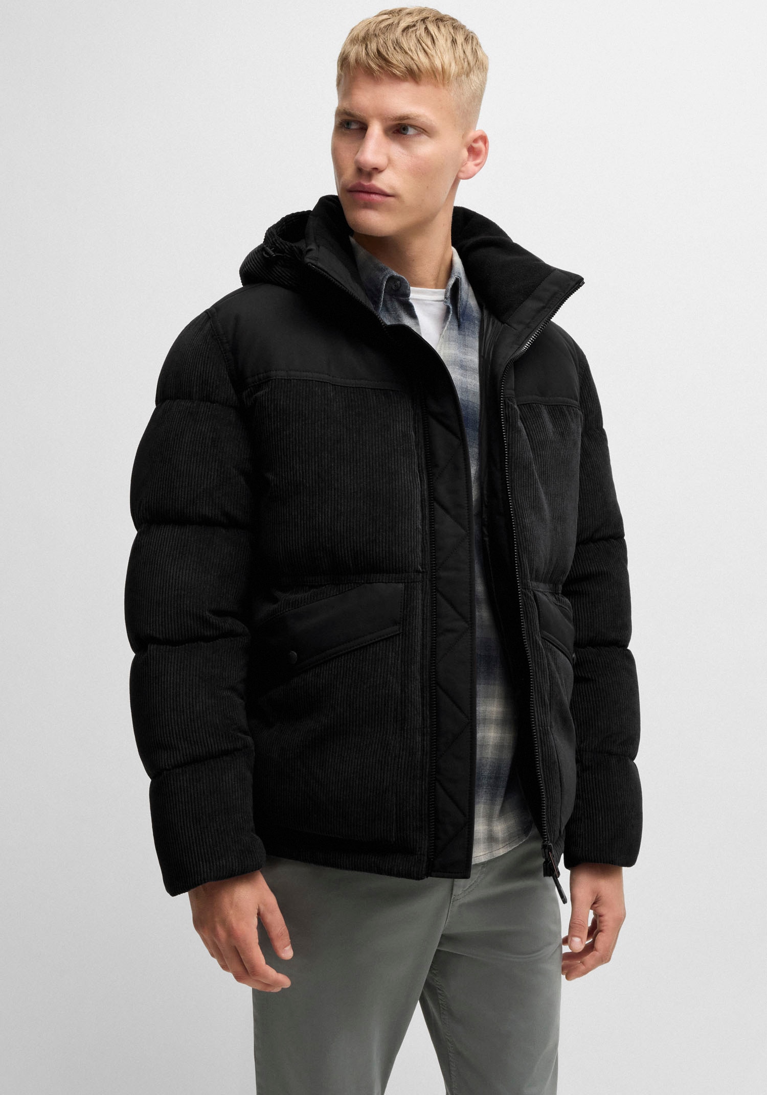 BOSS ORANGE Steppjacke »Odope«, mit Kapuze, Label-Badge am Ärmel