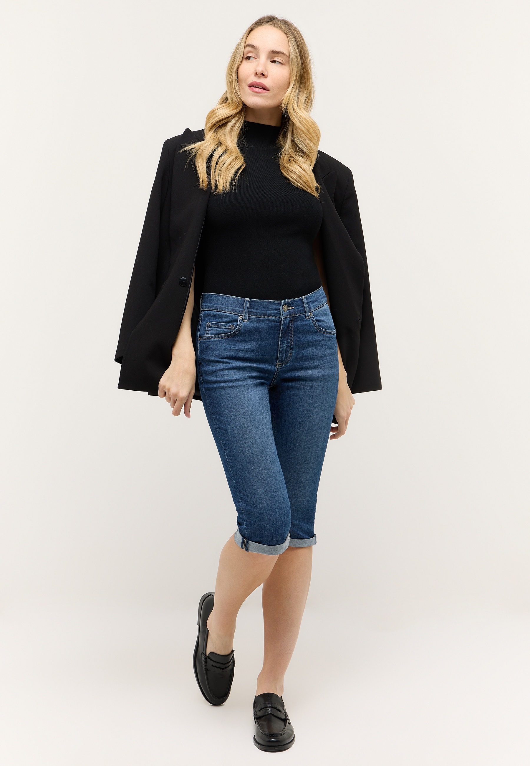 ANGELS Slim-fit-Jeans »CAPRI TURN UP« im Five-Pocket Style