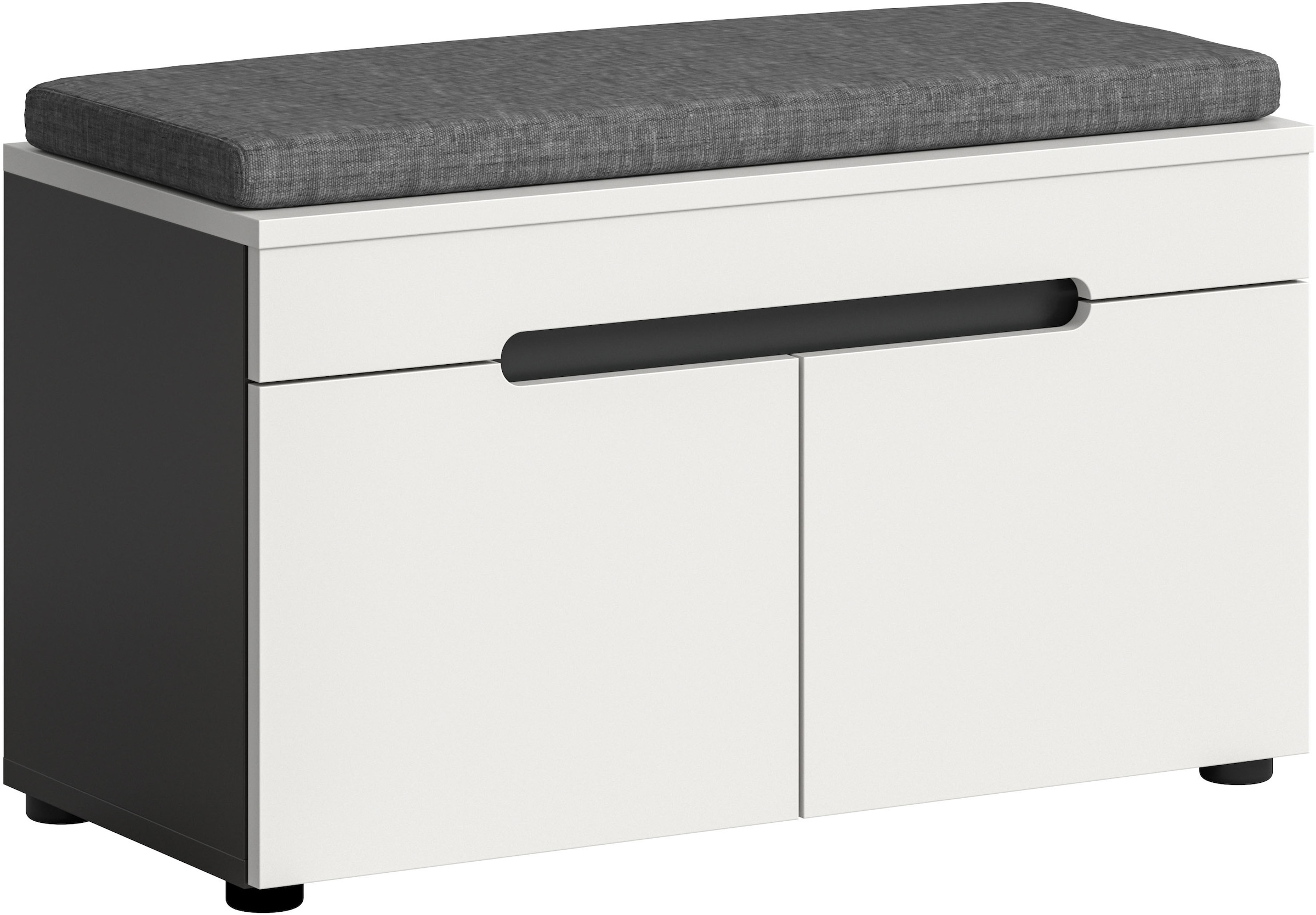 INOSIGN Sitzbank »REHAT, TOPSELLER!, Breite 80cm, 2 Türen, 2 Fächer inkl. Sitzkissen« in verschiedenen Farben erhältlich, 2 Stk. tlg. Garderobenbank, Flurbank, Dielenbank, Bank mit Stauraum, Bank