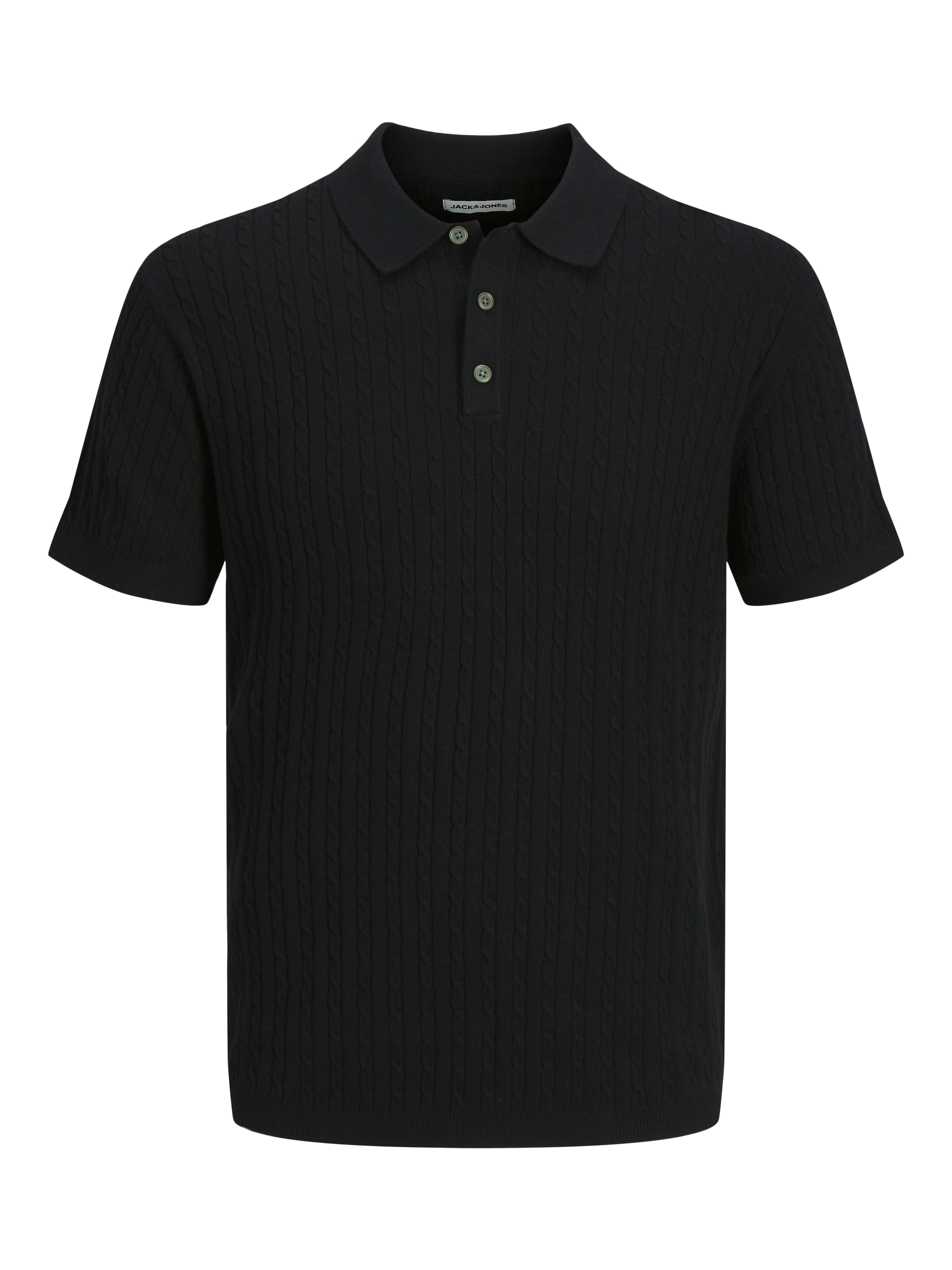 Jack & Jones Polokragenpullover »JJEEMIL KNIT CABLE POLO SS LN« mit Polokragen