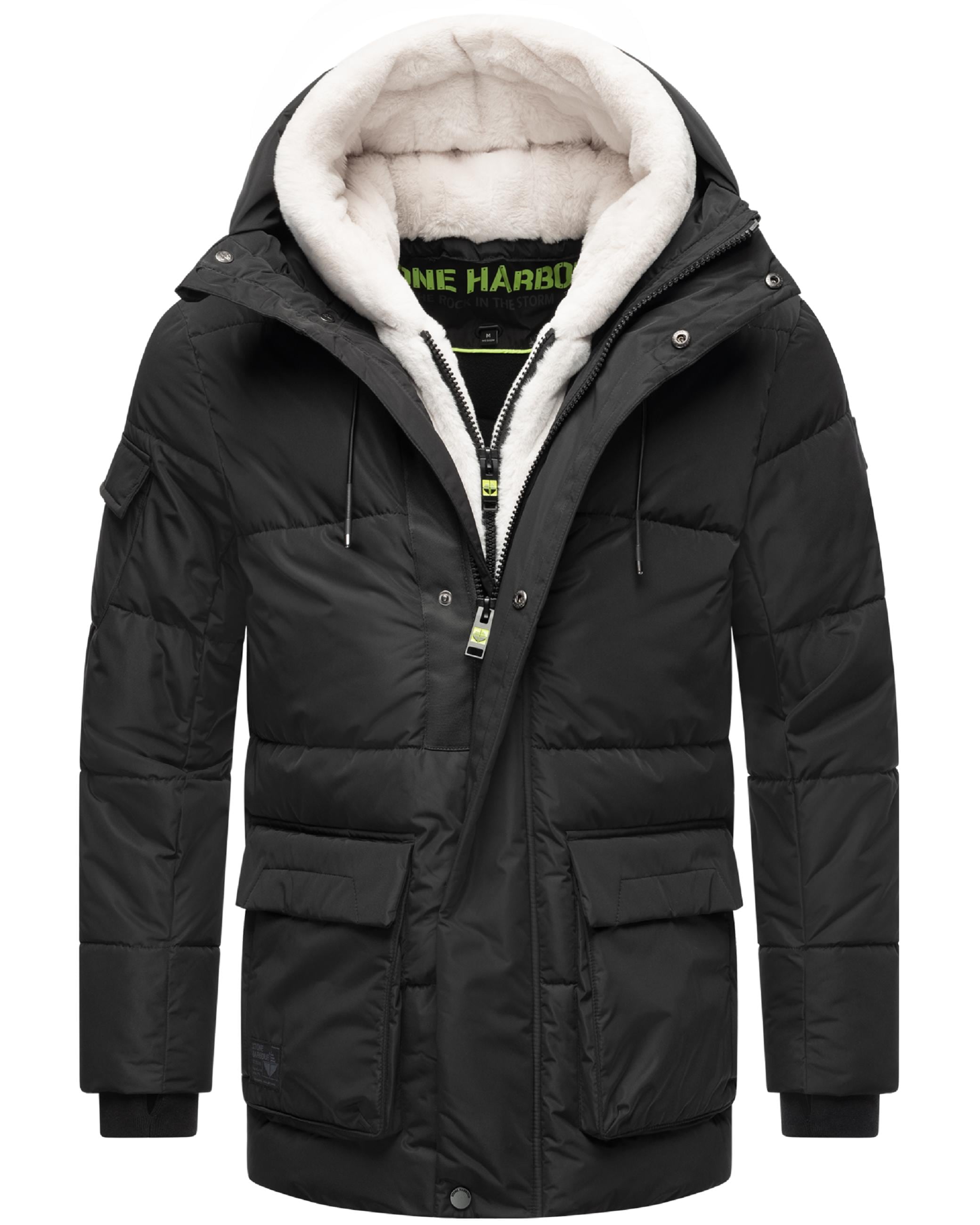 Winterjacke »Winterjacke Lauroo XX«, mit Kapuze, urbane Herren Steppjacke mit...